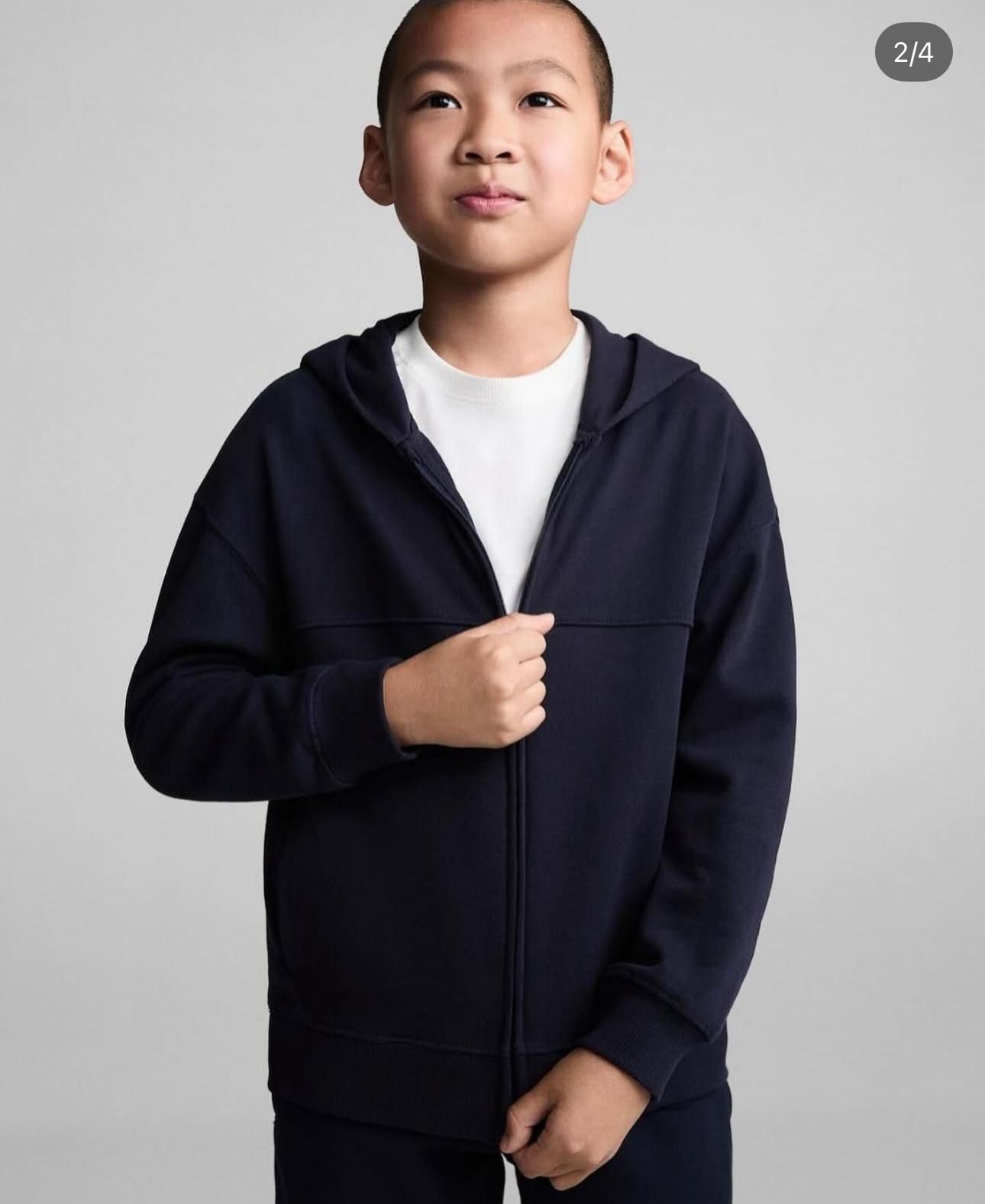 LACİVERT KAPÜŞONLU FERMURALI EŞOFMAN TAKIMI 