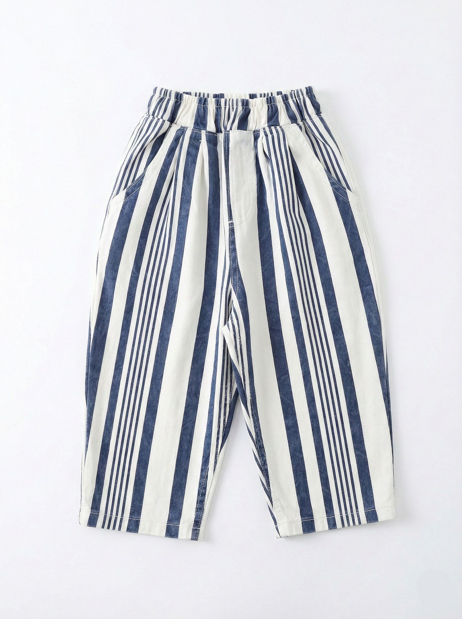 Çizgili Kanvas Pantolon 