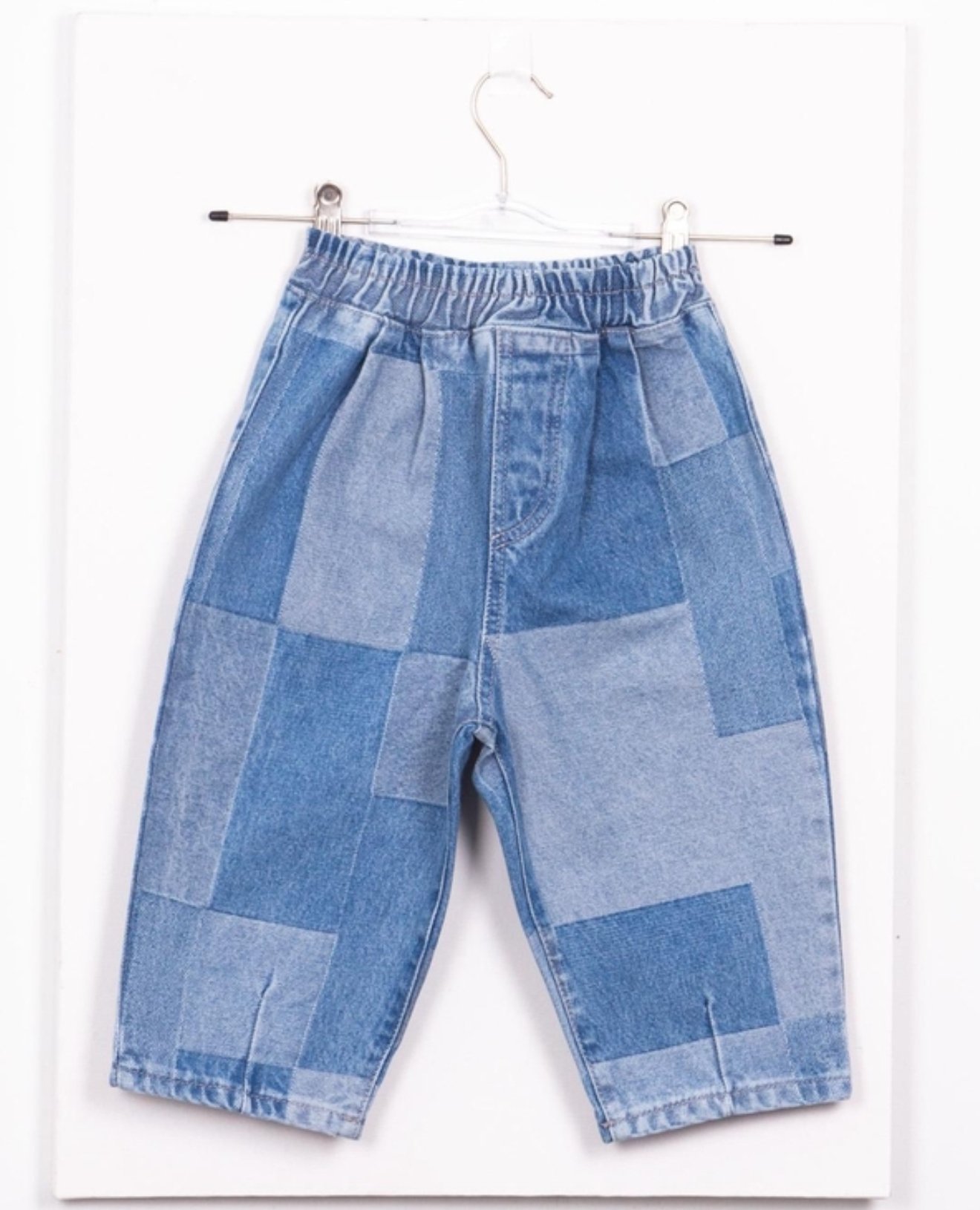 Parçalı balon jean
