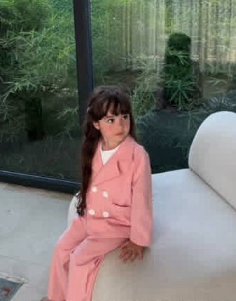 Pembe Kız Çocuk Takım Ebise