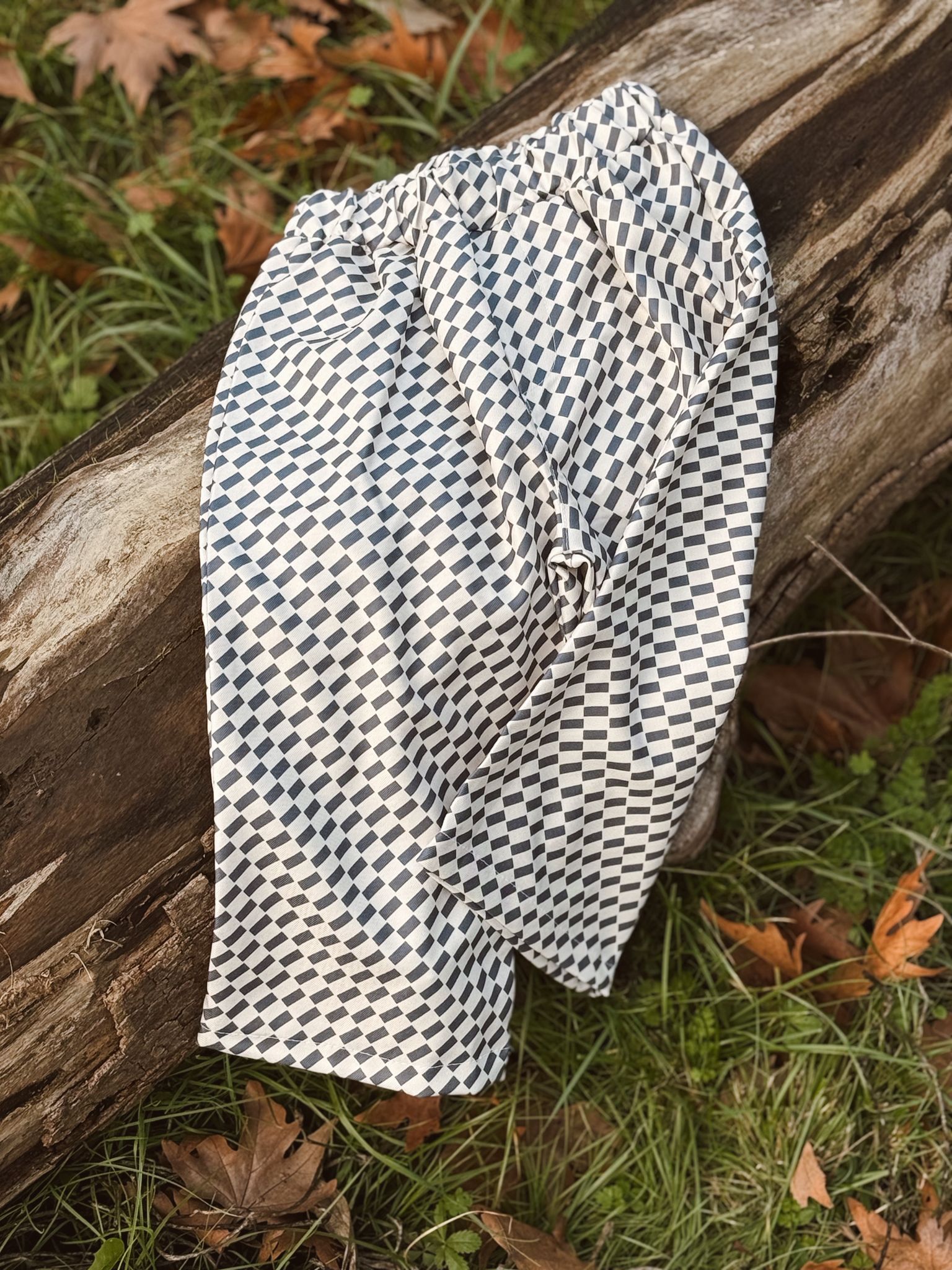 Asimetrik Desen Relaxed Pantolon