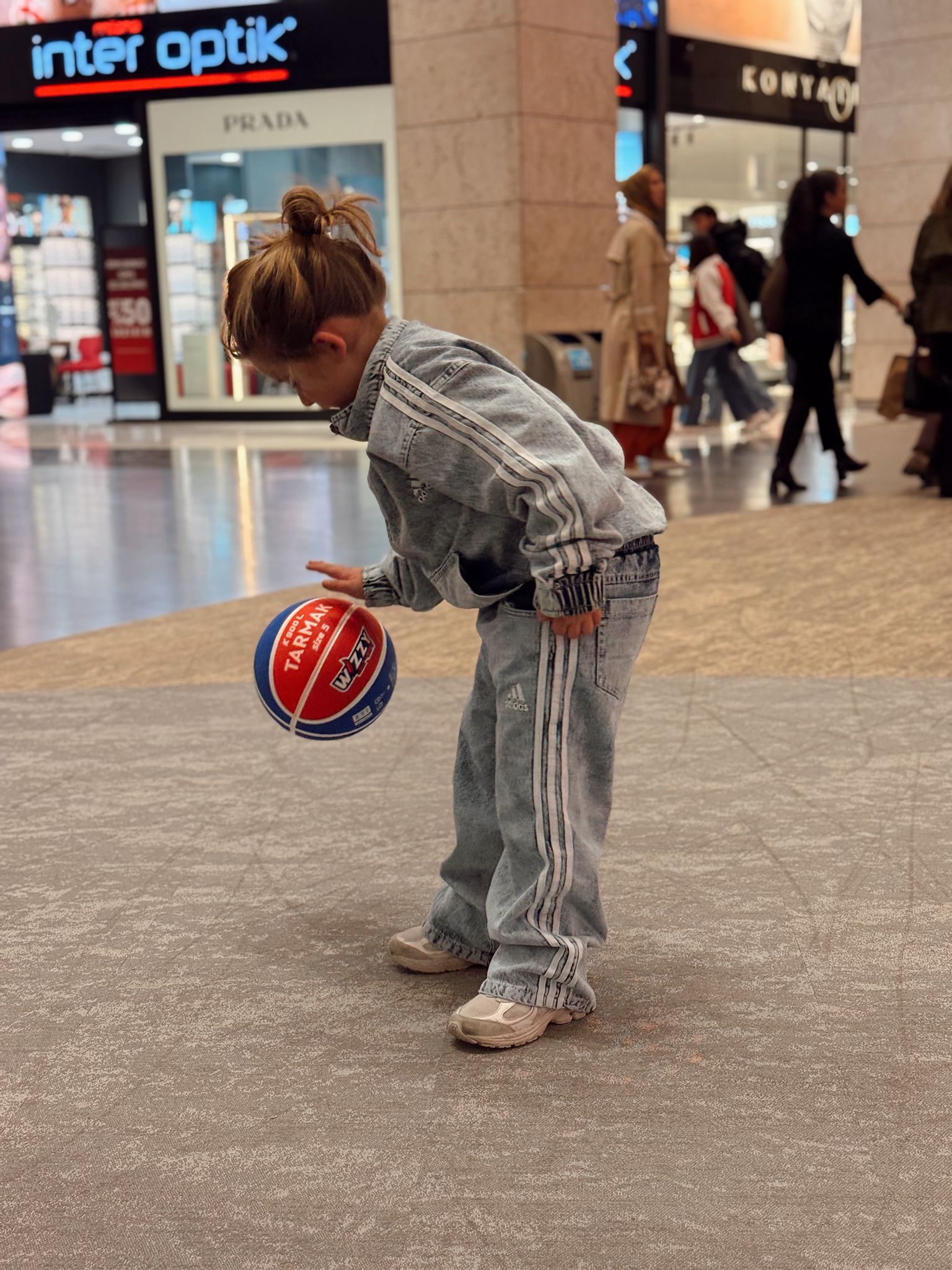 Şeritli Denim Takım