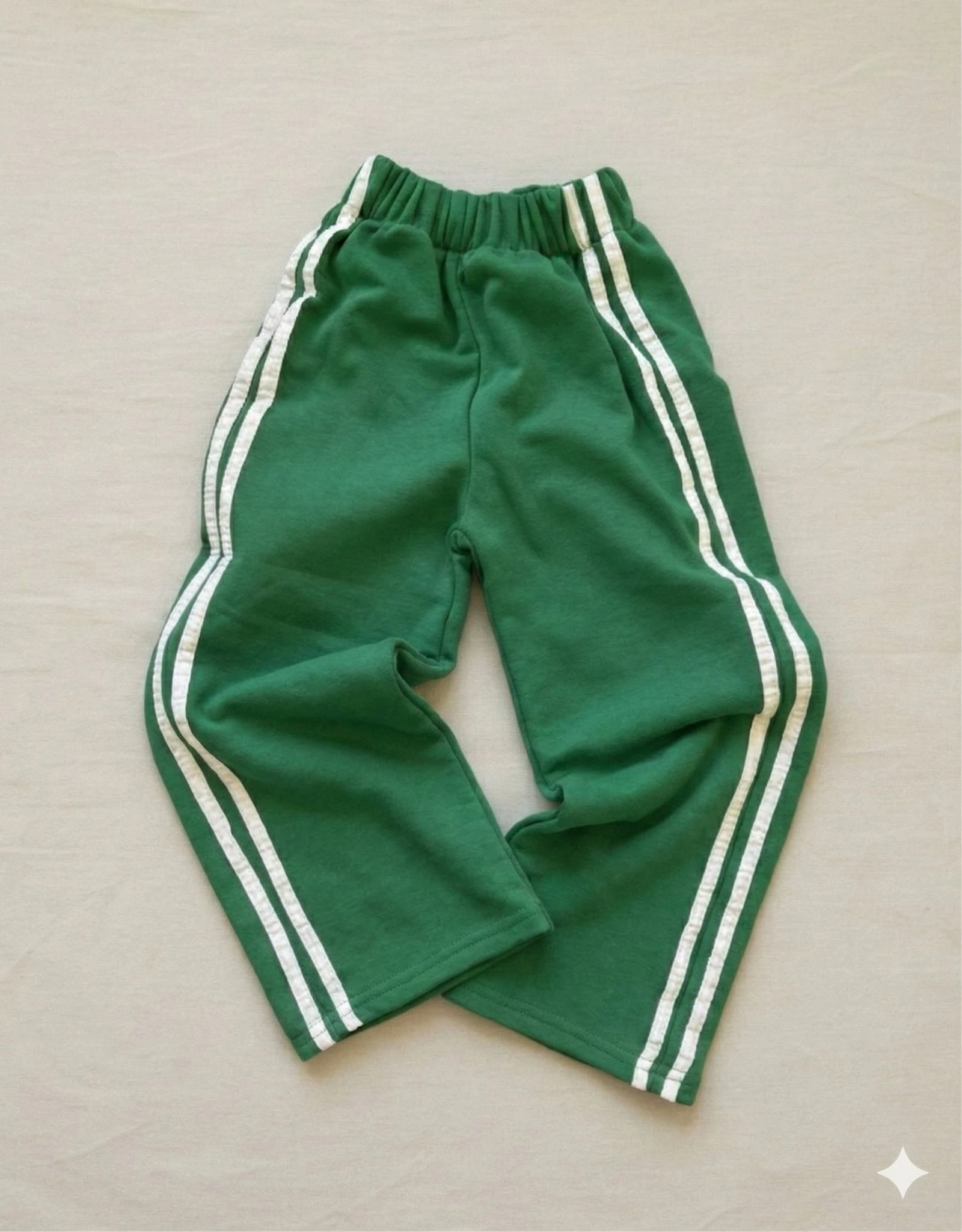 Yeşil Retro Stripe Alt Eşofman