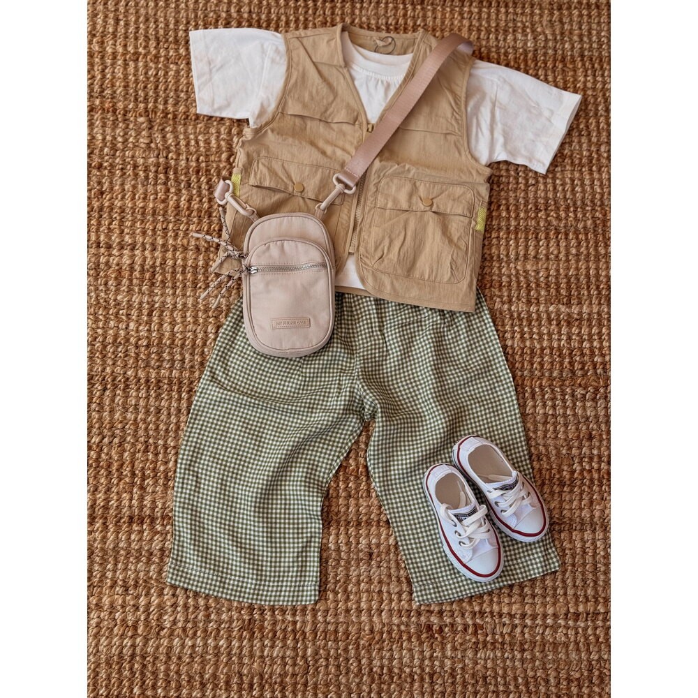 Yeşil Loose Fit, Relaxed Pantolon