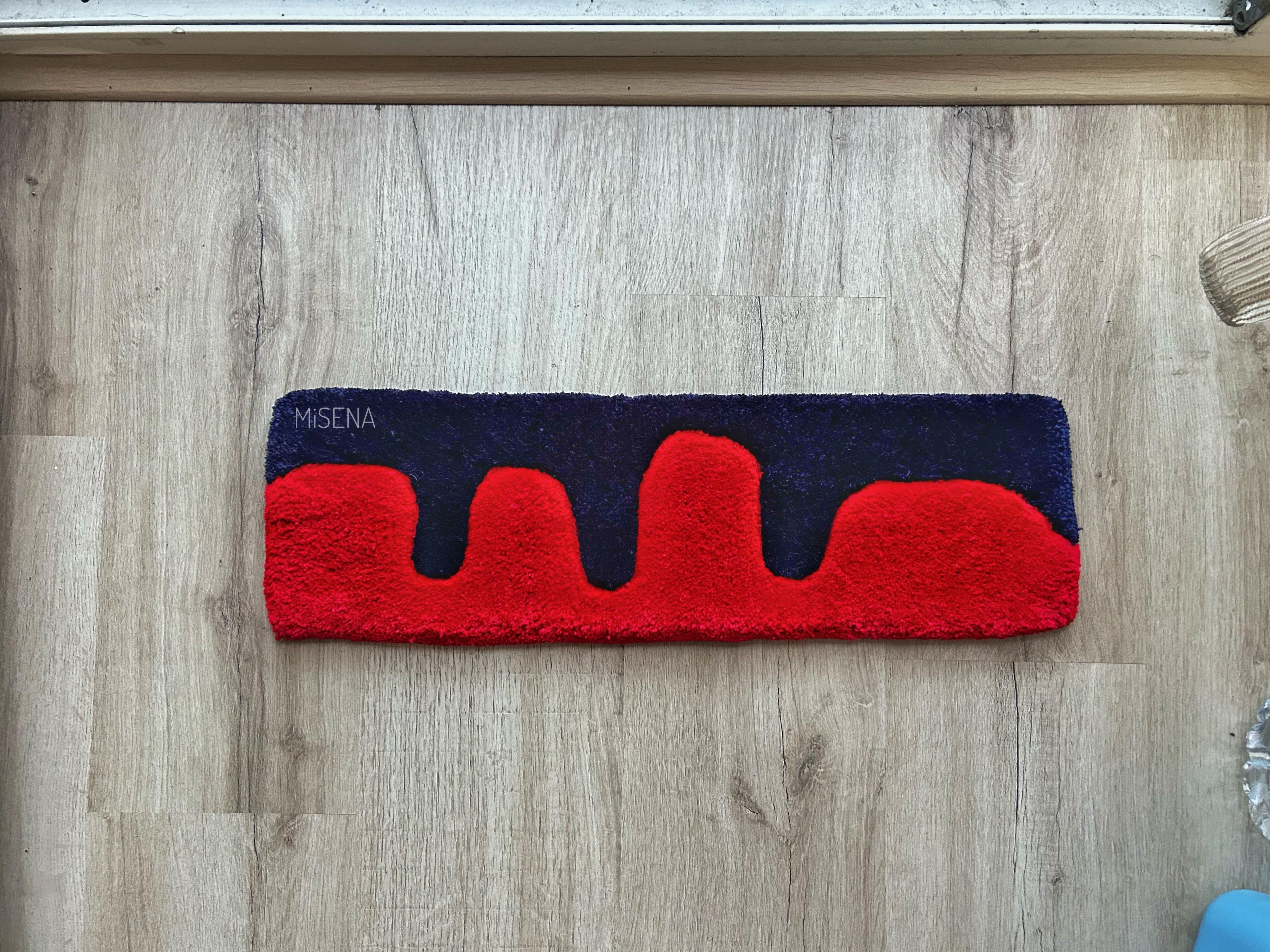 İki Renkli El Dokuması Halı / Keyboard Wrist Rest Rug