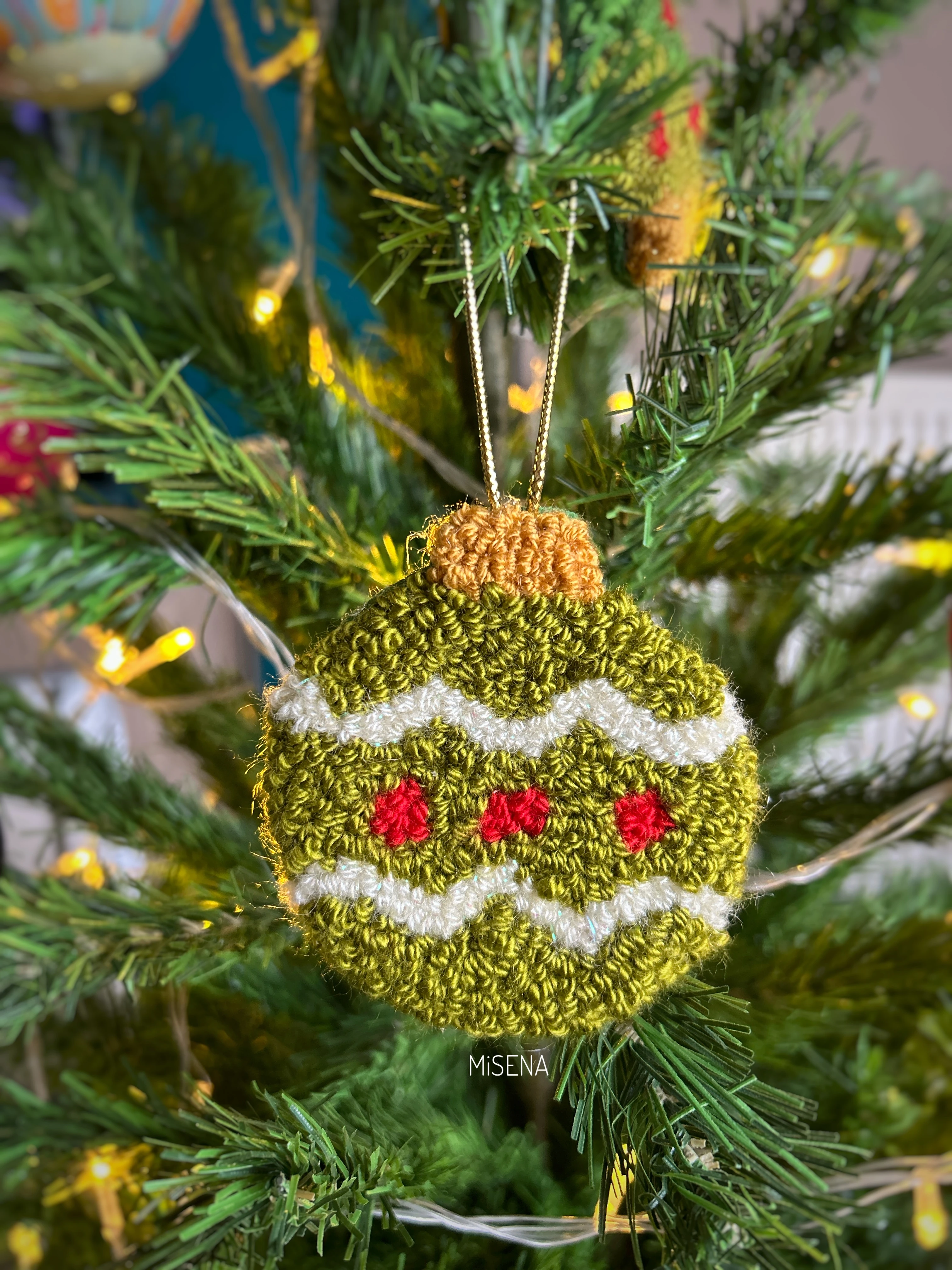 3'lü Punch Çam Ağacı Süsü El Yapımı (3 al 2 öde)