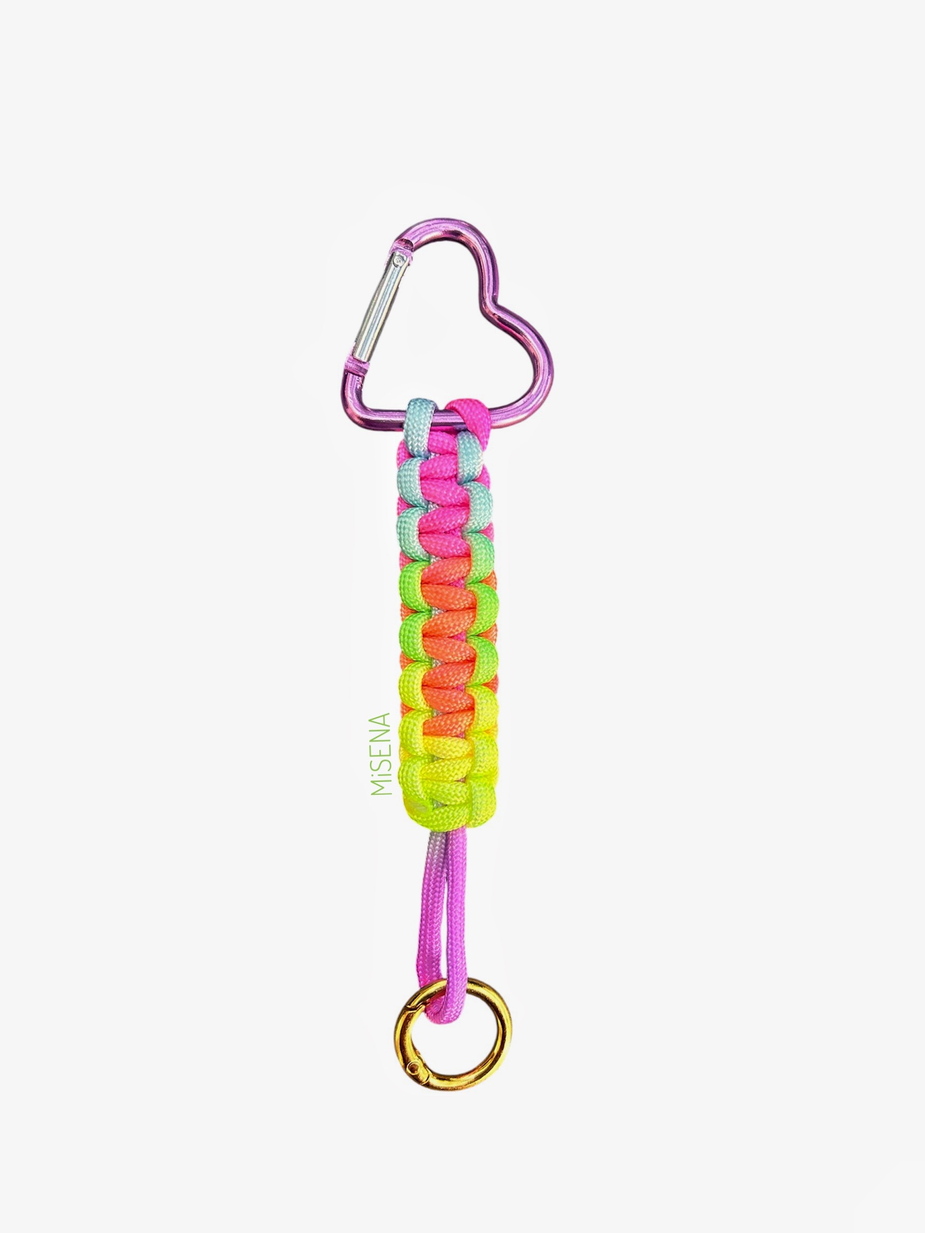 El Yapımı Paracord Anahtarlık Fosforlu Karışık Renkli