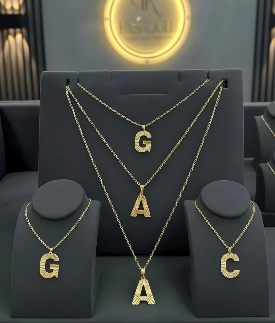 925 Ayar Gümüş Harf Kolye Kalemli Model