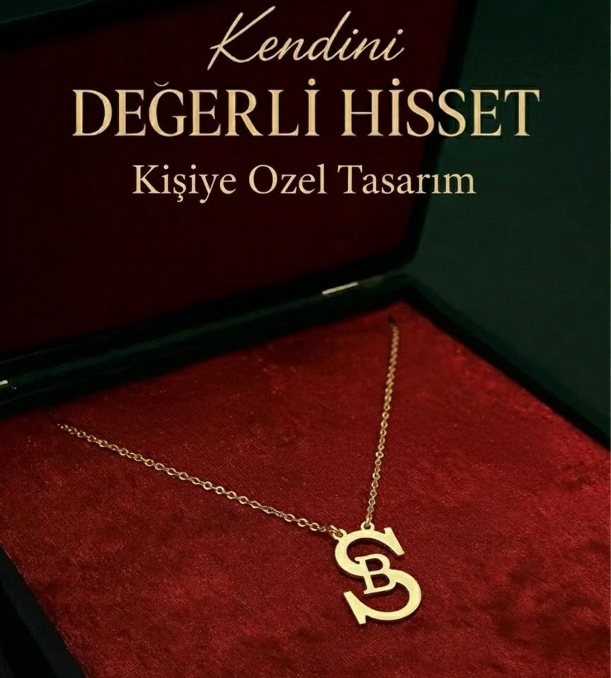 Kişiye Özel Tasarım Çift Harf Kolye