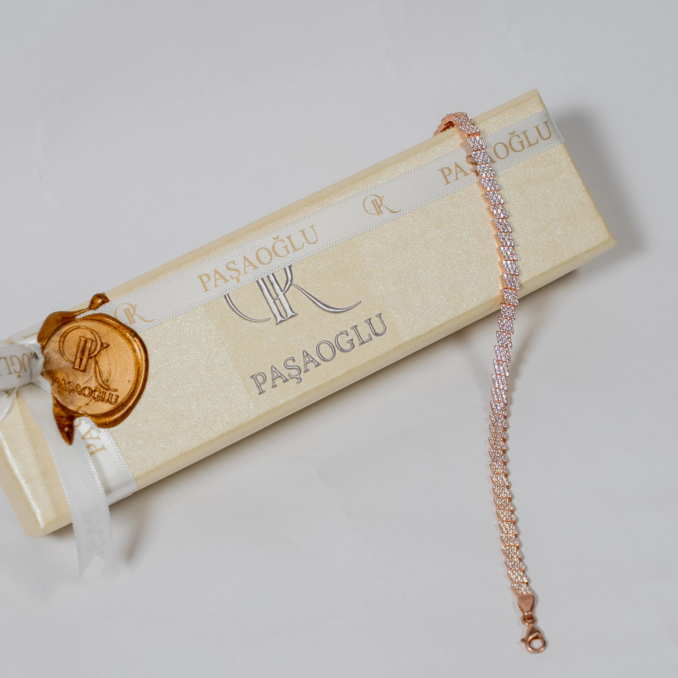 925 Ayar Gümüş Rose Su Yolu Kadın Bileklik