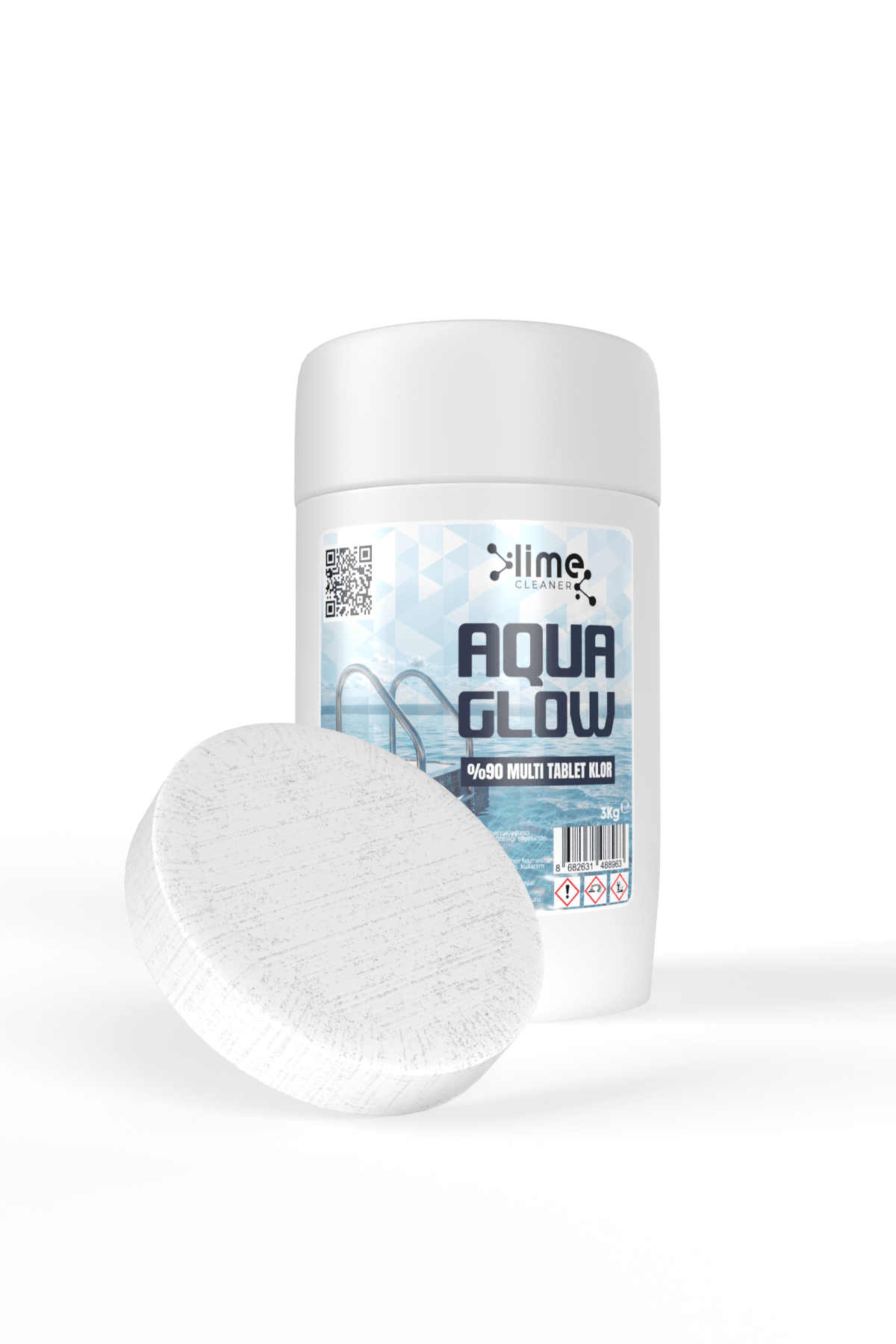 %90 Multi Tablet Klor Havuz Dezenfektanı 3Kg