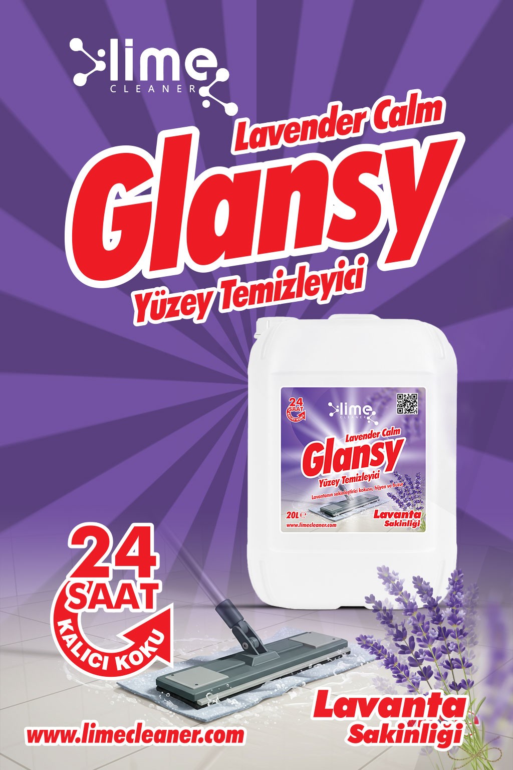Evde Yenileyici Lavanta Esintisi | Ultra Güçlü Yüzey Temizleyici Antibakteriyel Temizlik