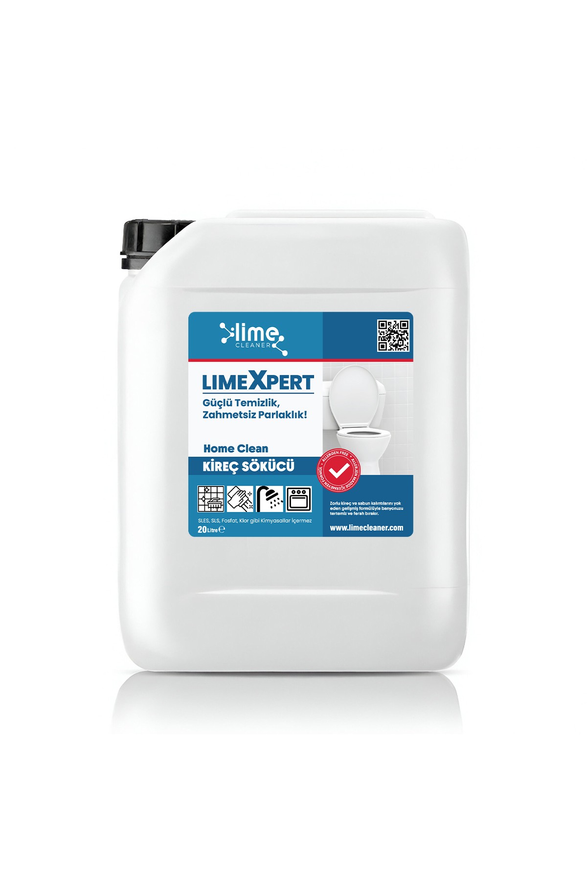LimeExpert Tuvalet Kireç Sökücü ve Leke Düşmanı | Limon Asidi ile Etkili Temizlik 20 Litre
