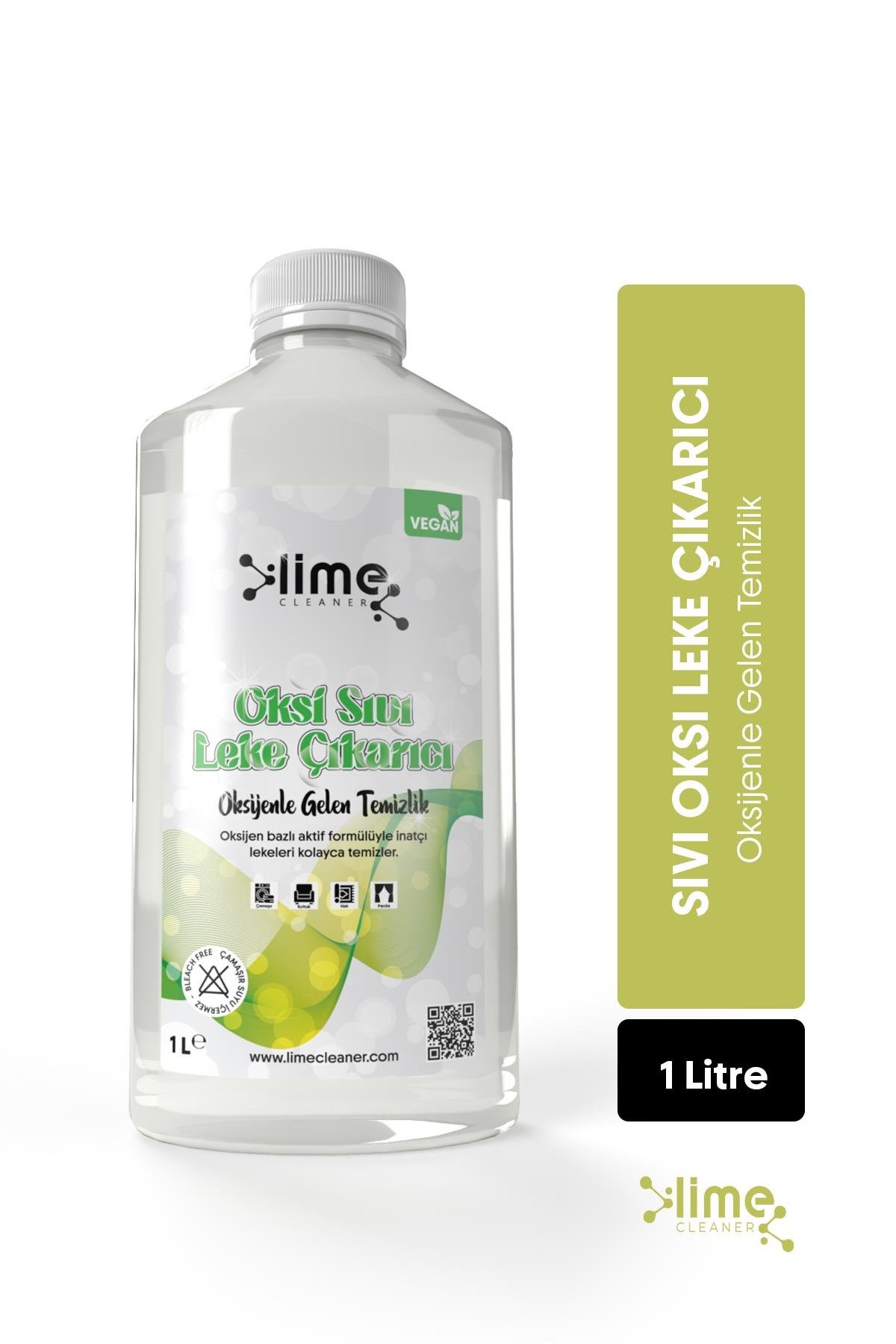 Lime Cleaner Oksi Sıvı Leke Çıkarıcı (Oksijen Bazlı Aktif Formül) 1000ml