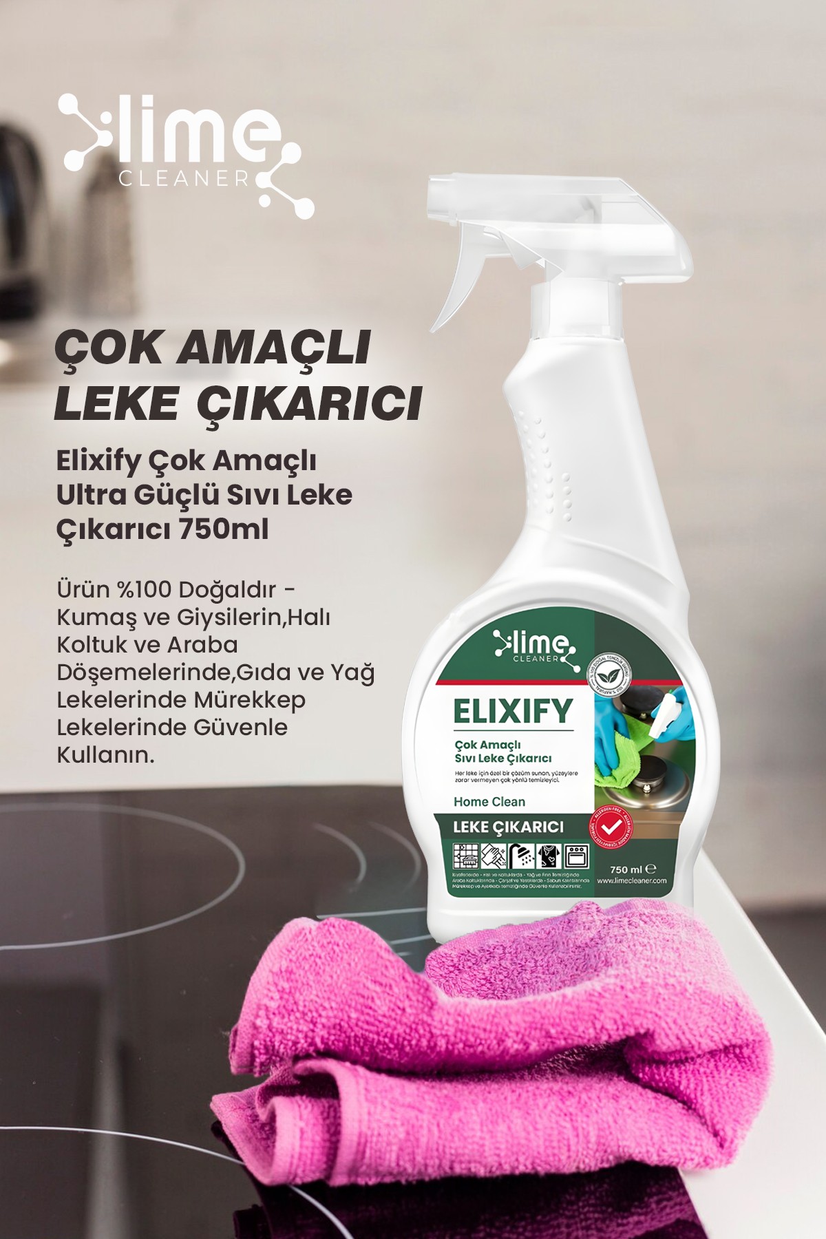 Elixify Ultra Güçlü Sıvı Leke Çıkarıcı & PureFlow Banyo Armatür Temizleyici 2'li Paket Avantajlı Fiyat