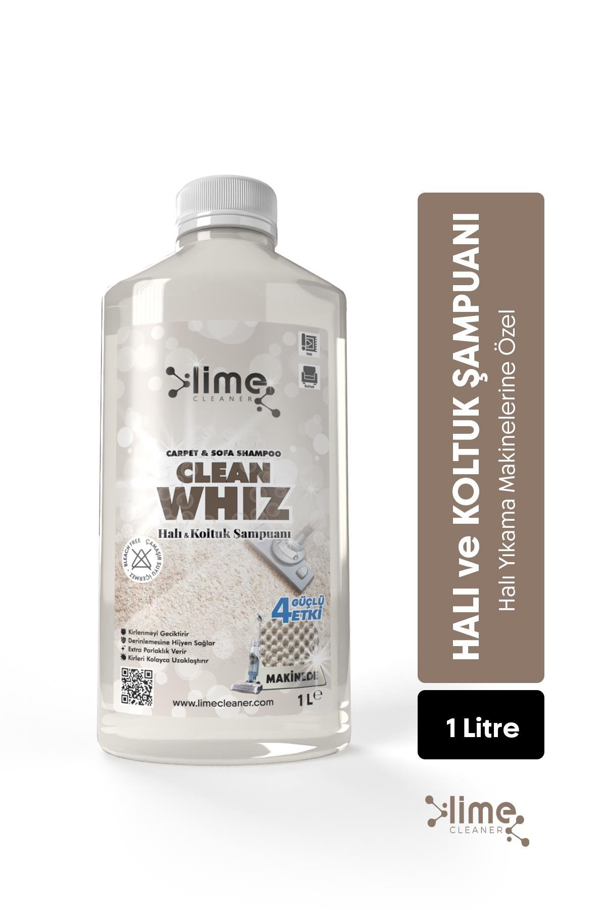 Lime Cleaner Makinelere Özel Halı ve Koltuk Şampuanı (Güçlü Etki) 1 Litre