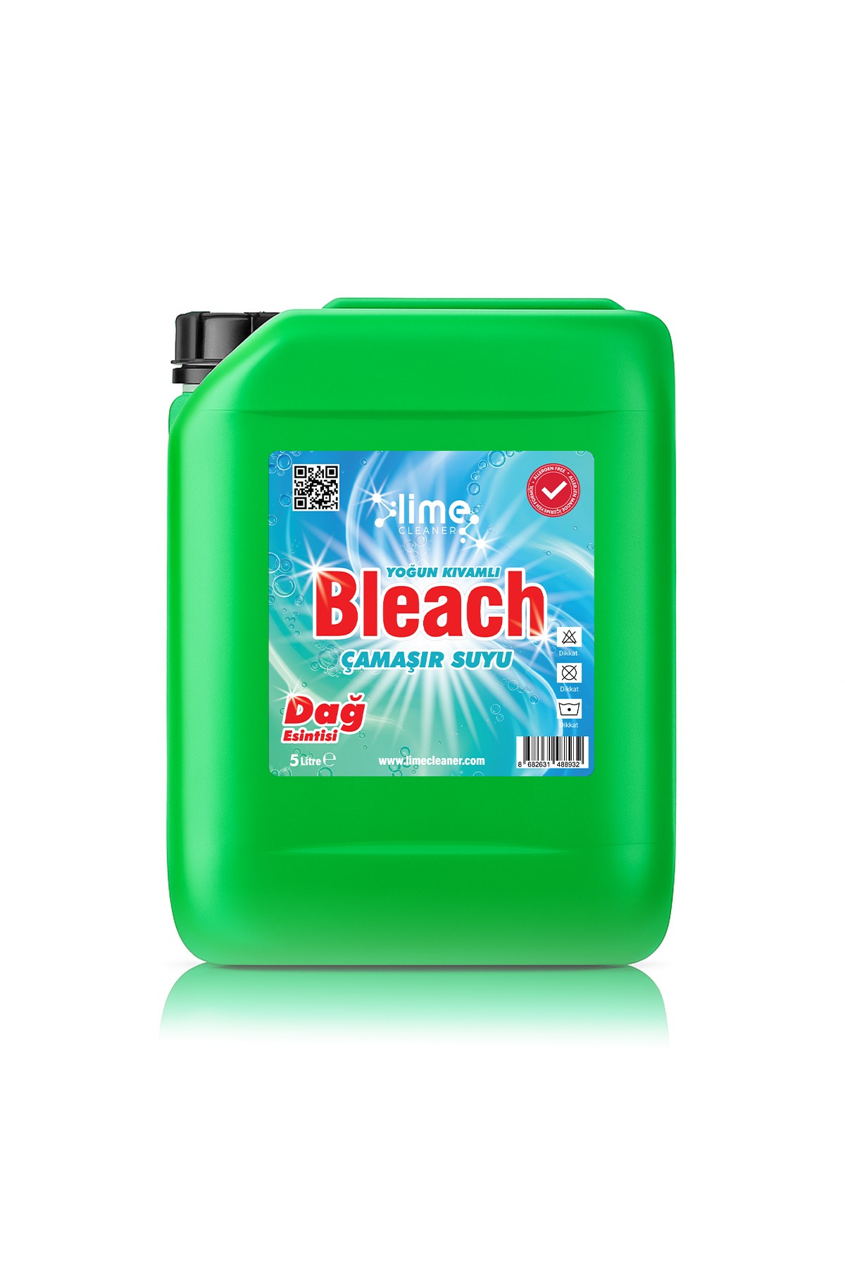 Lime Cleaner Dağ Esintisi Kokulu Yoğun Kıvamlı Çamaşır Suyu 5 Litre
