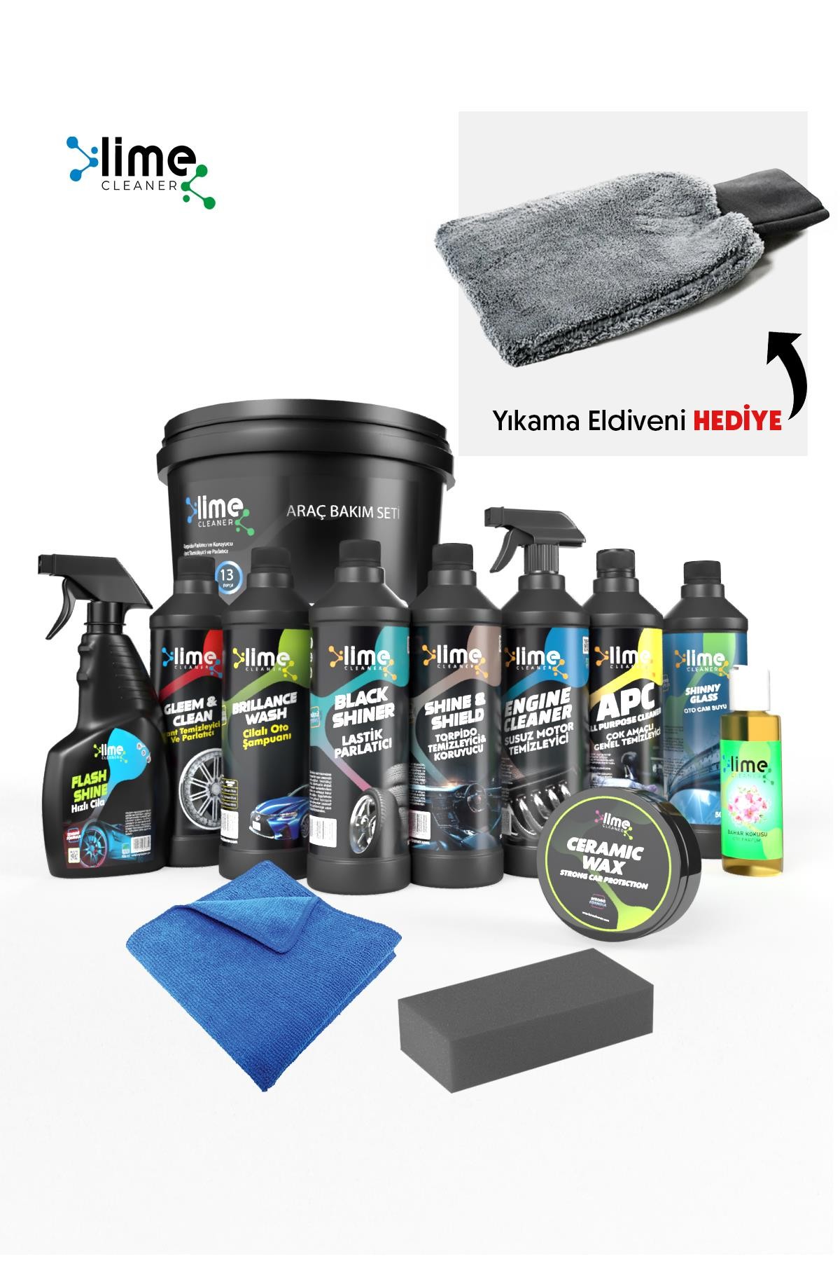 Lime Cleaner Premium Full Oto Bakım ve Temizlik Seti Kampanyalı Fırsat Paketi