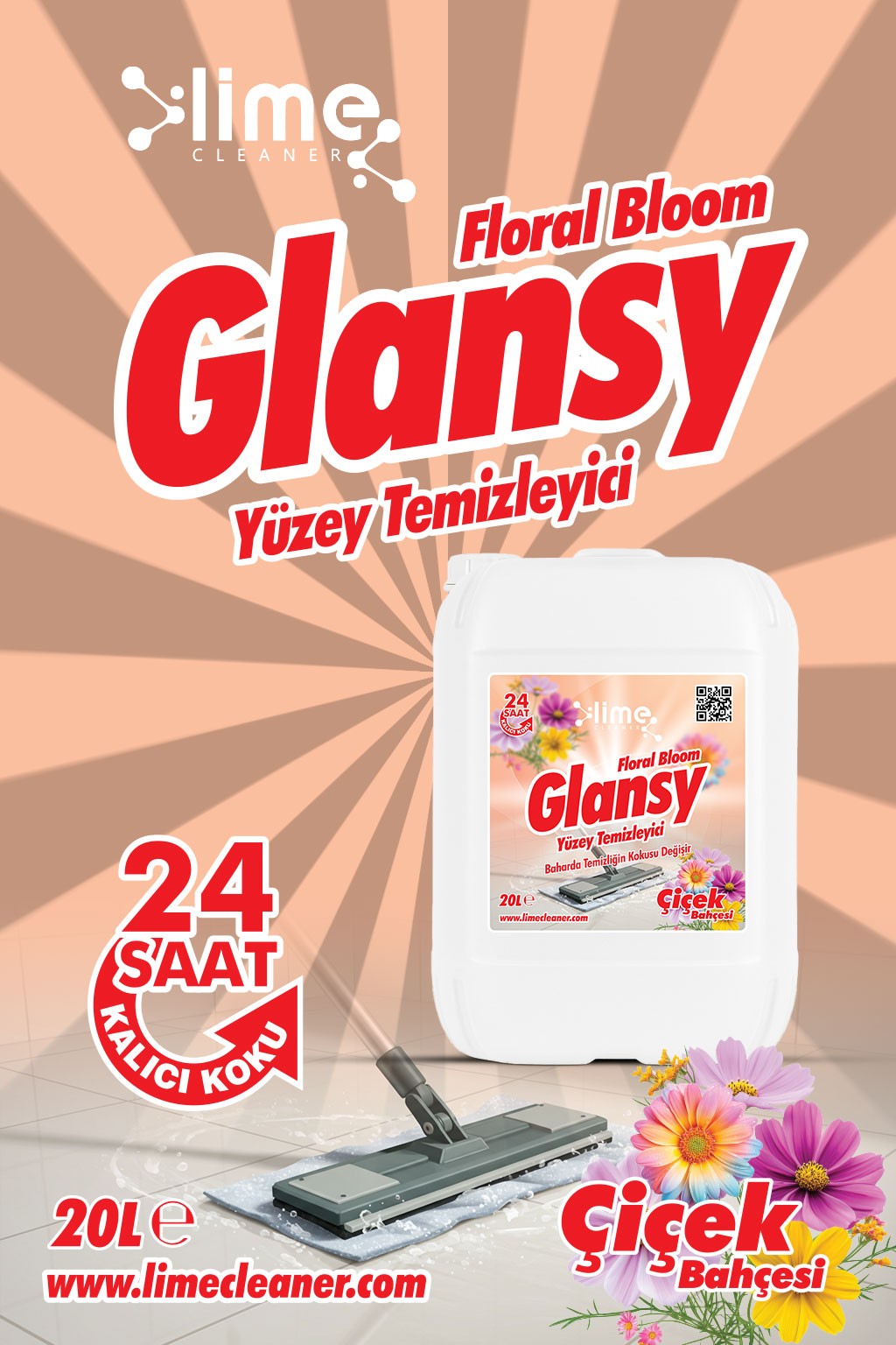 Evde Yenileyici Çiçek Bahçesi | Ultra Güçlü Yüzey Temizleyici Antibakteriyel Temizlik