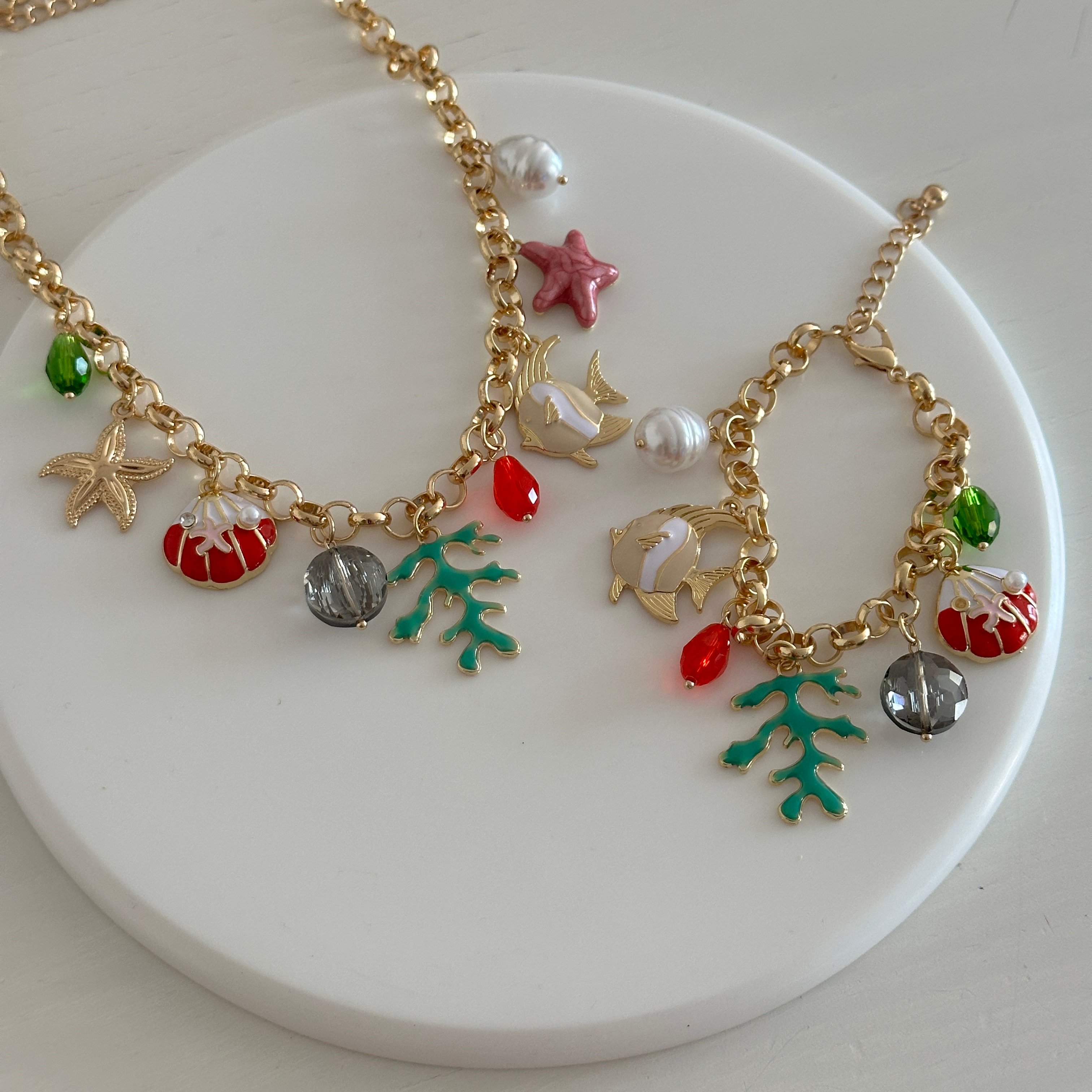 Yeşil Mercan Charm Set