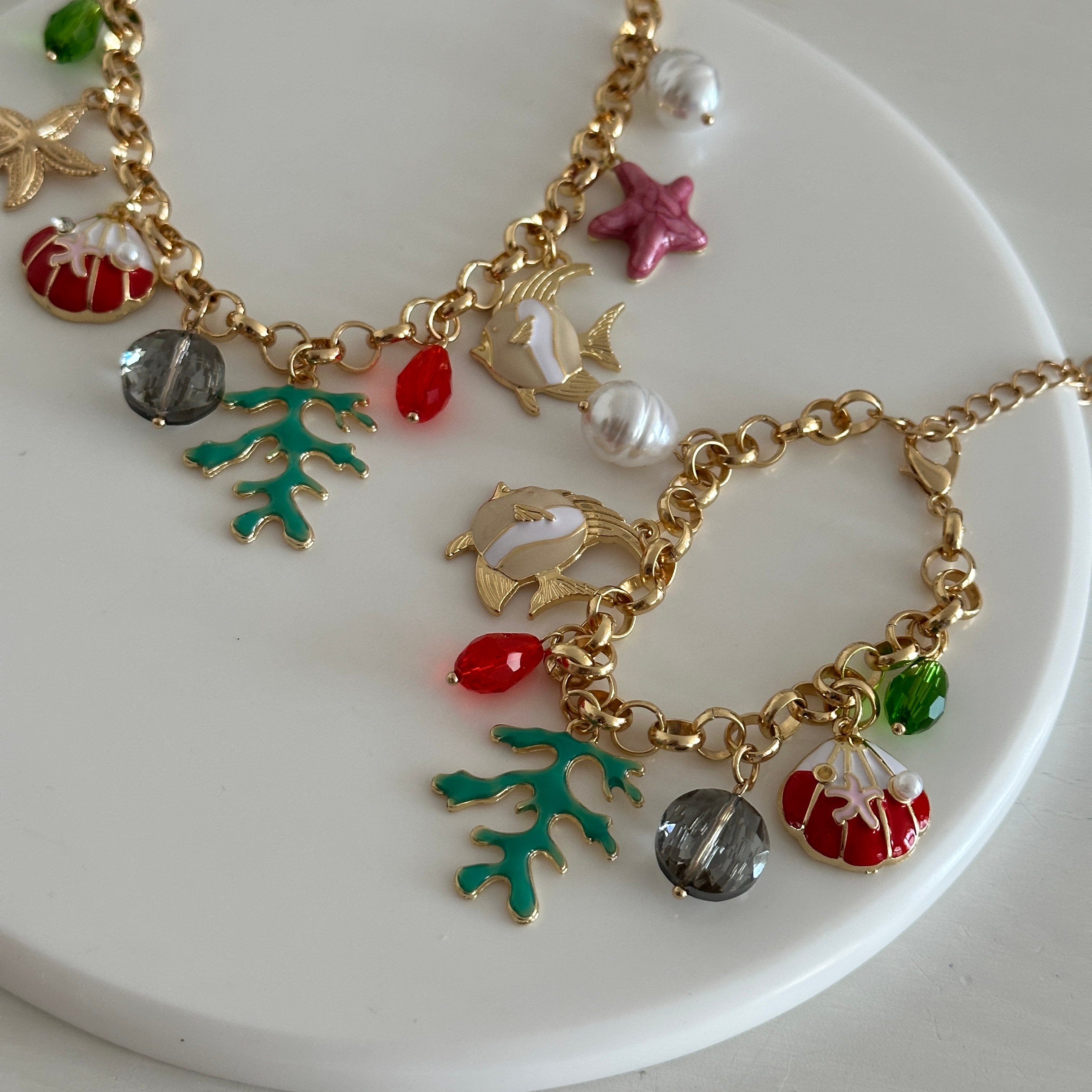 Yeşil Mercan Charm Set