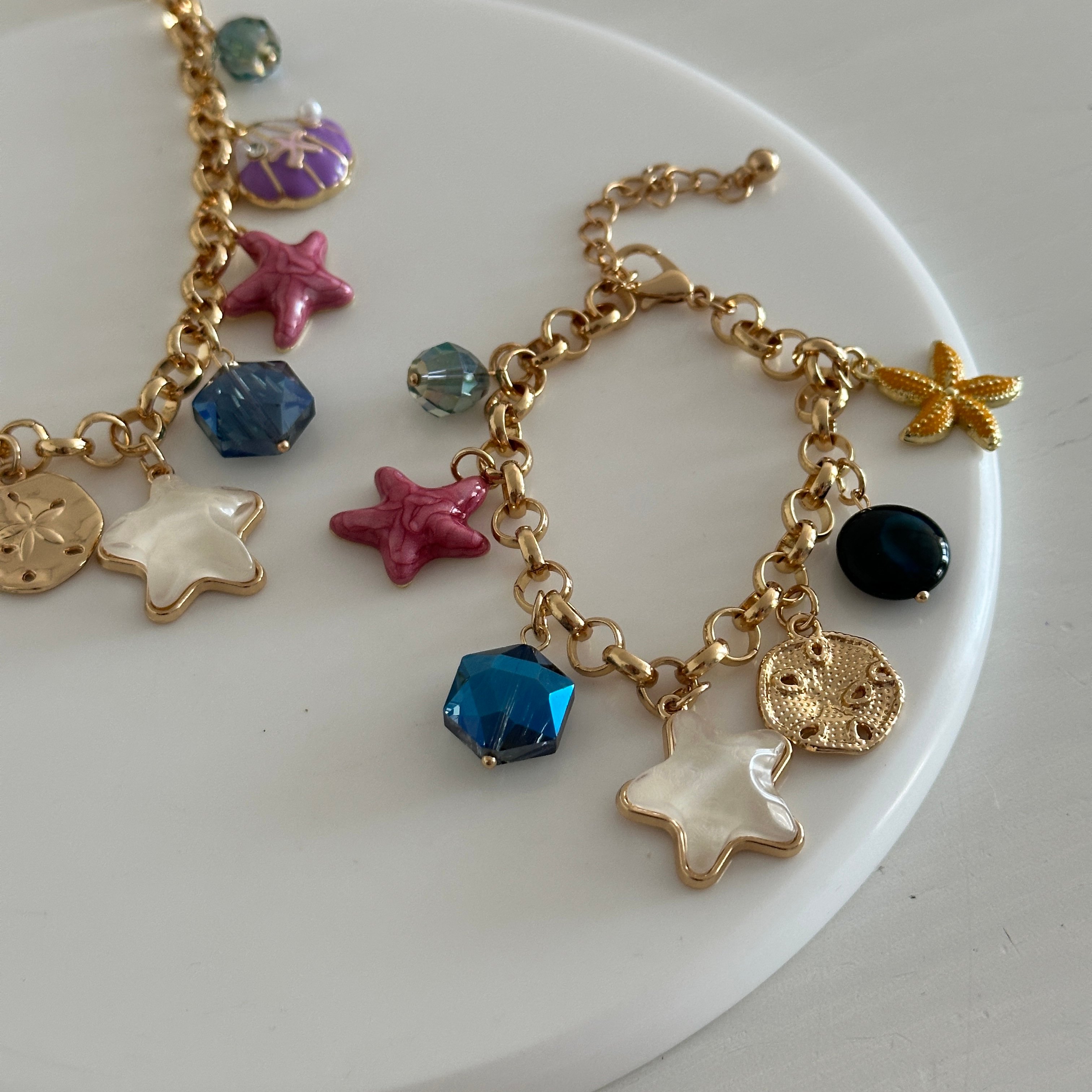 Sedefli Deniz Yıldızı Charm Set