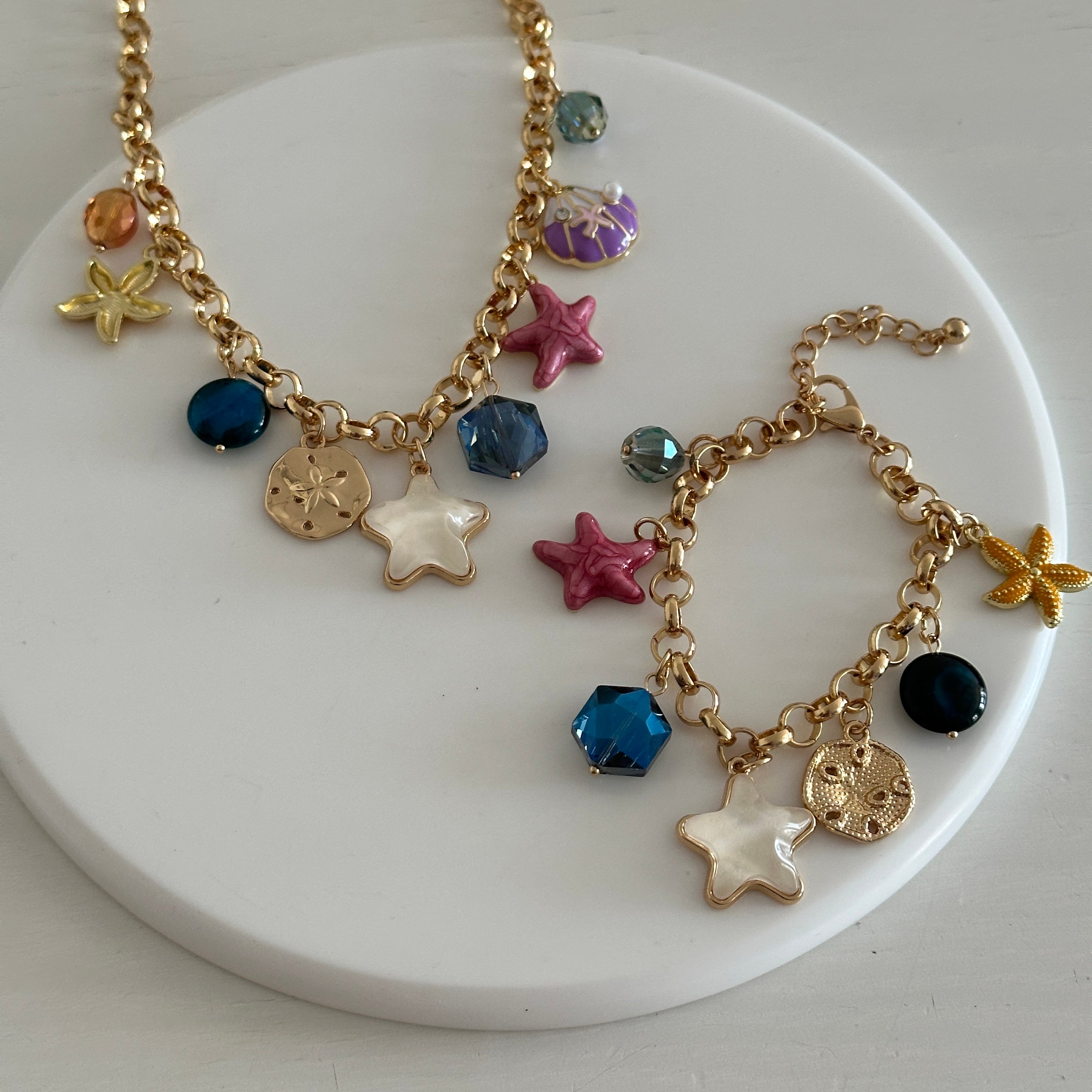 Sedefli Deniz Yıldızı Charm Set