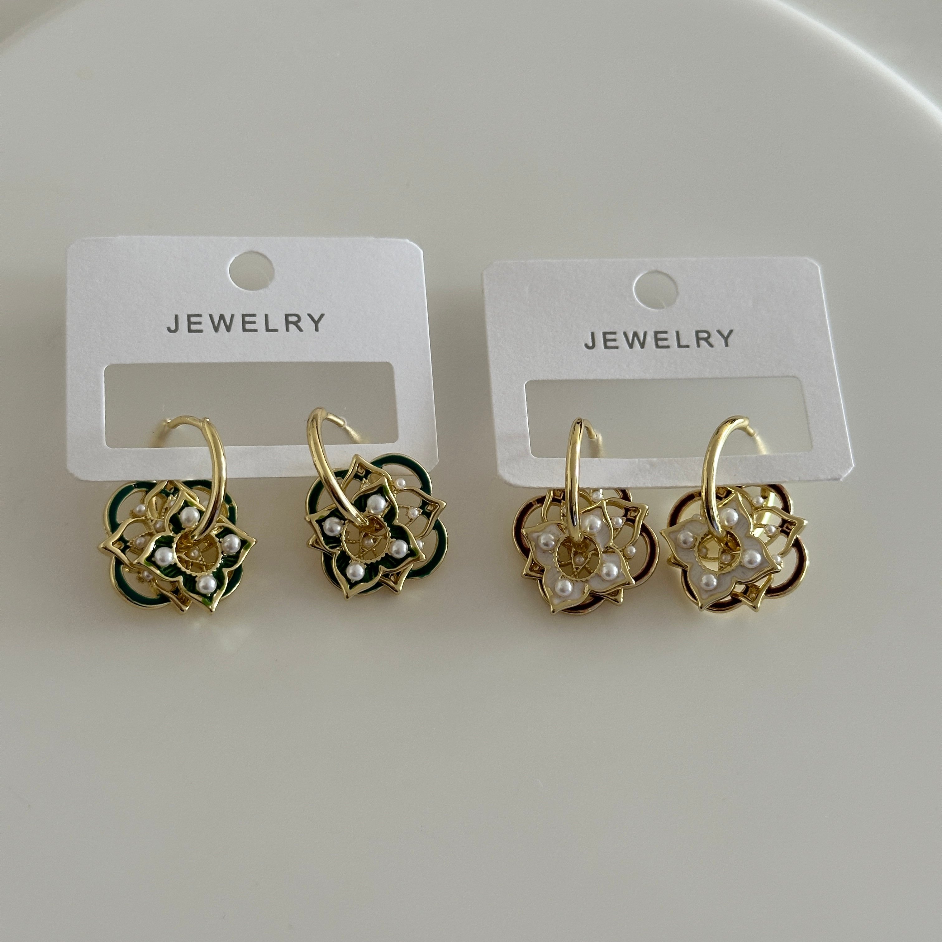 İncili Boheme Charm Küpe