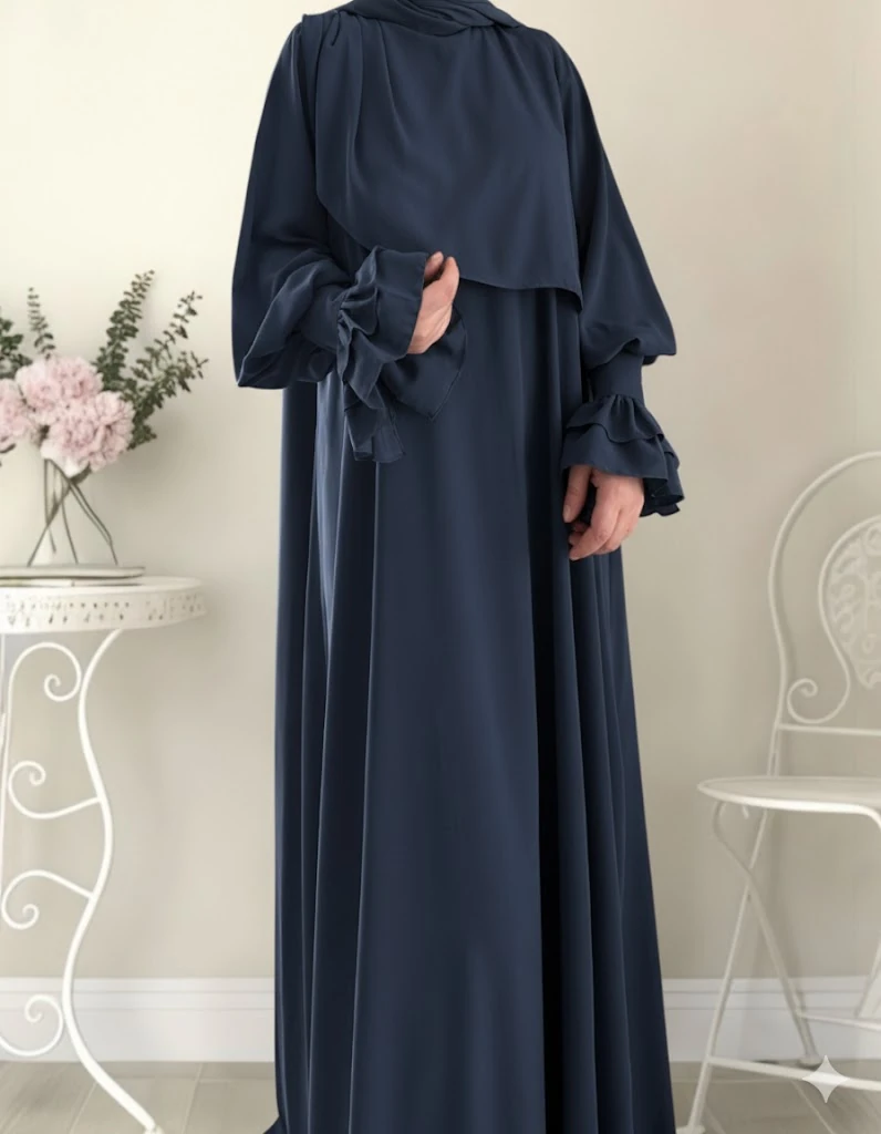 Revna Elbise Ferace - LACİVERT