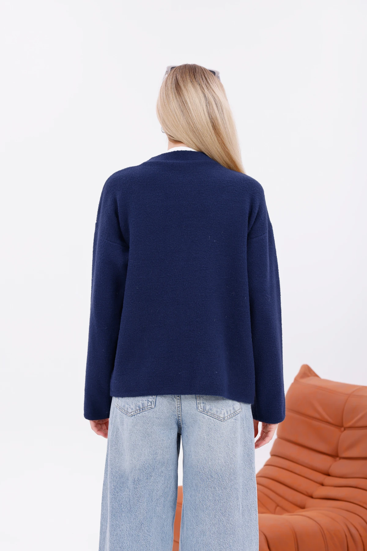 Bağlama Detaylı Dokulu Triko Hırka