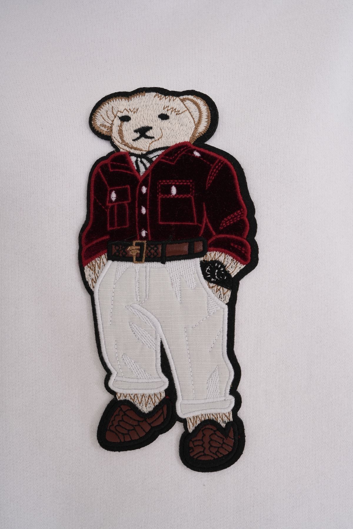 Ayıcık Nakış İki İplik Sweatshirt
