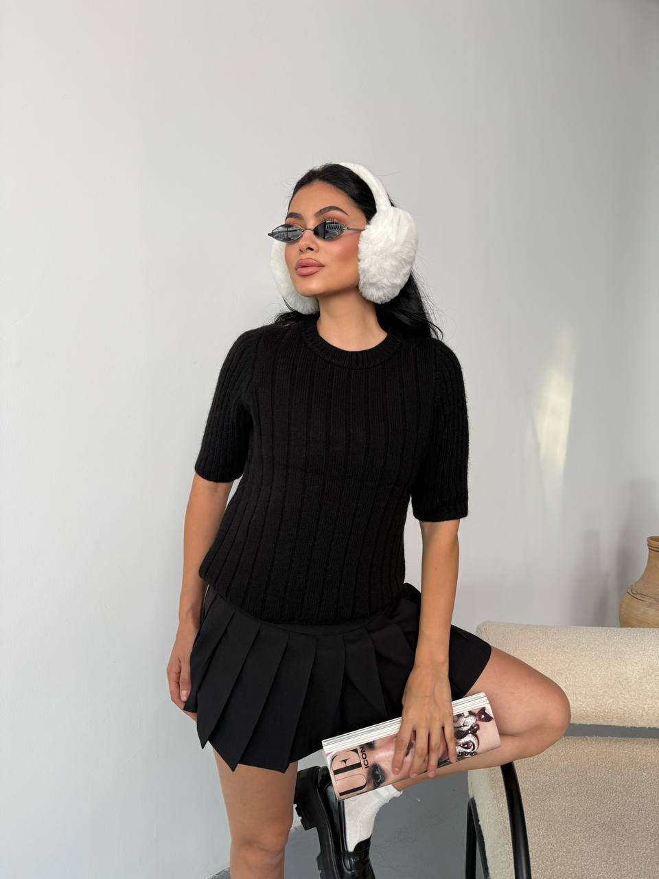 Kalın Örgü Oversize Triko Kazak