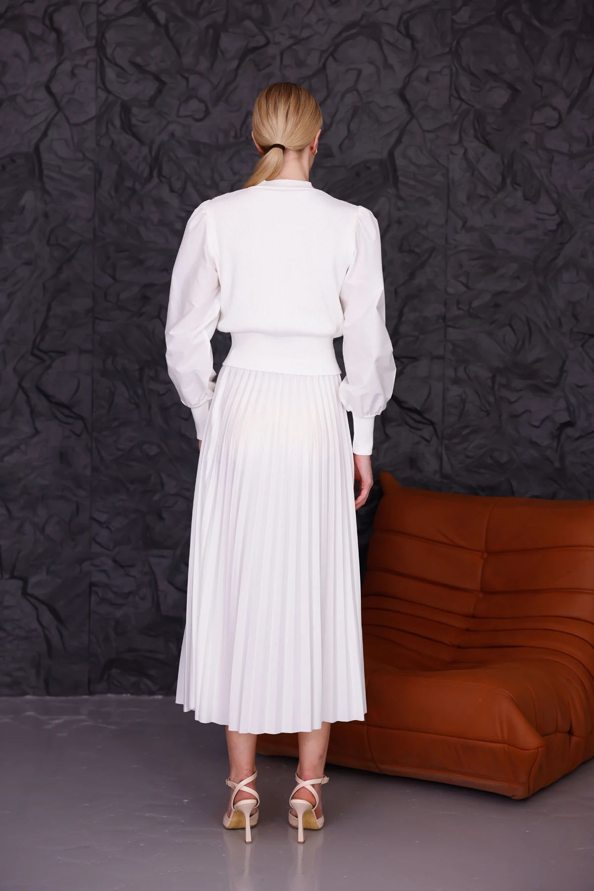 Vintage Beyaz Hırka| Kazak