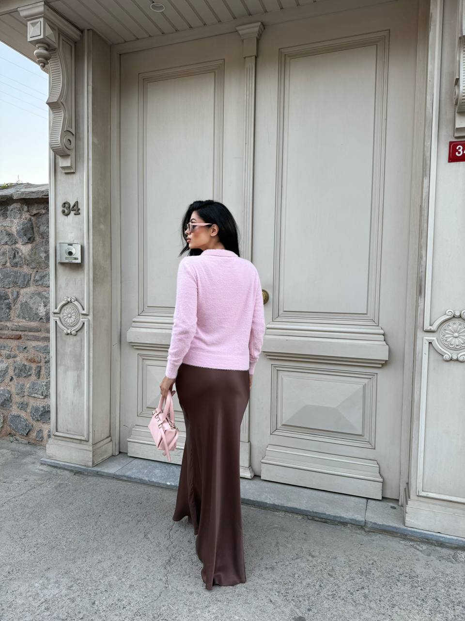 Soft Dokulu Polo Yaka Triko Kazak