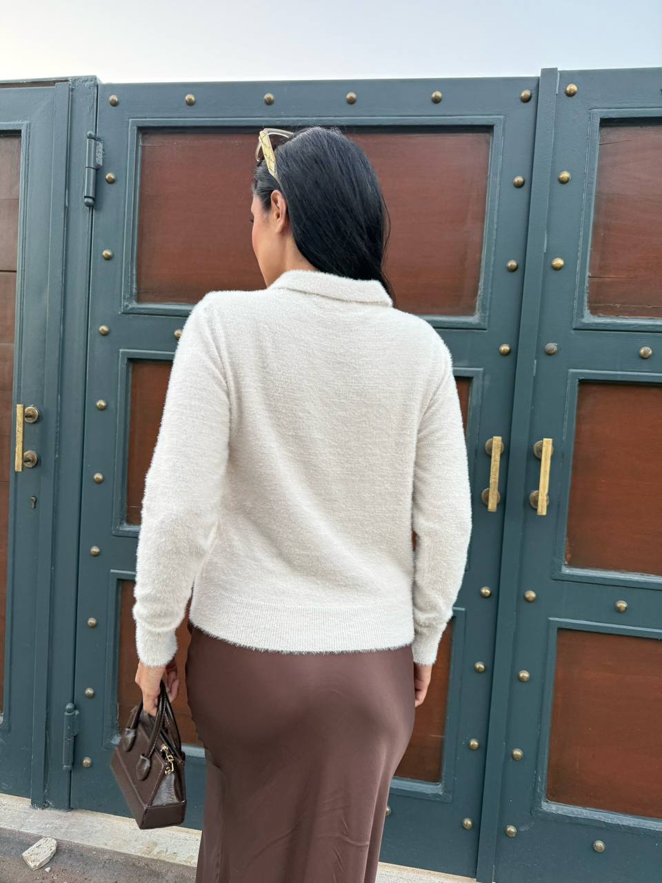 Soft Dokulu Polo Yaka Triko Kazak