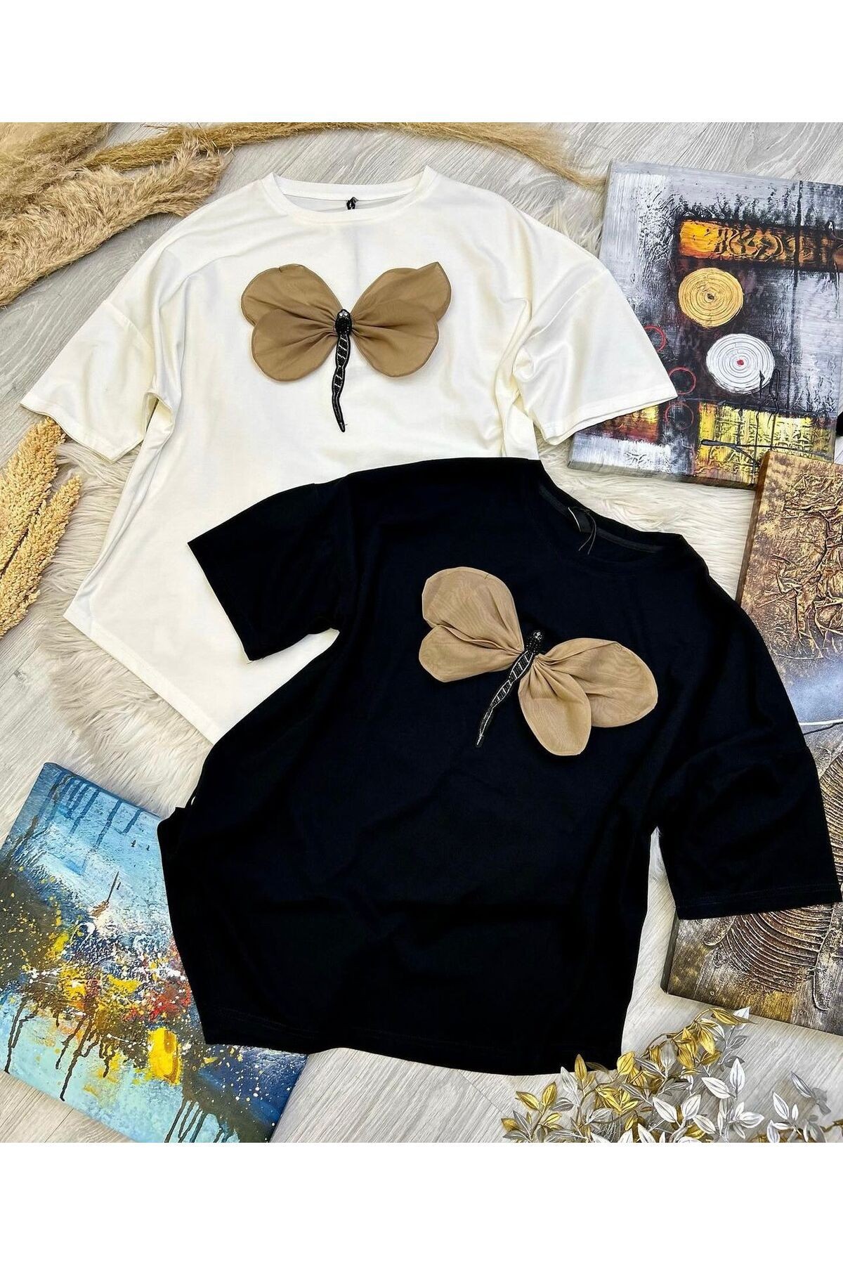 Yusufcuk Aplikeli Yeni Sezon Tam Kalıp 2'li T-Shirt