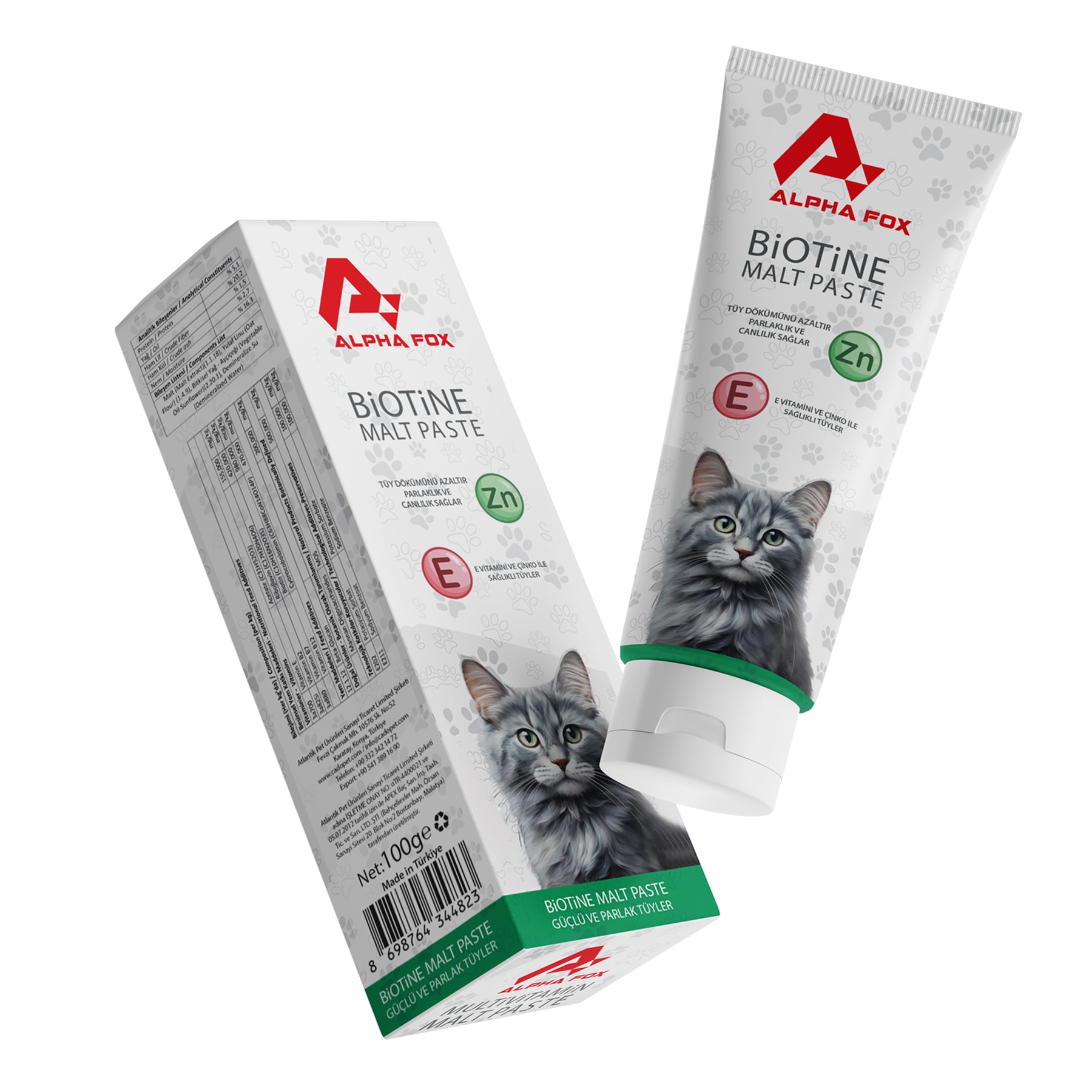 CaDoPet Biotin Malt Paste 100ml Kedi Tüy Dökümüne Karşı