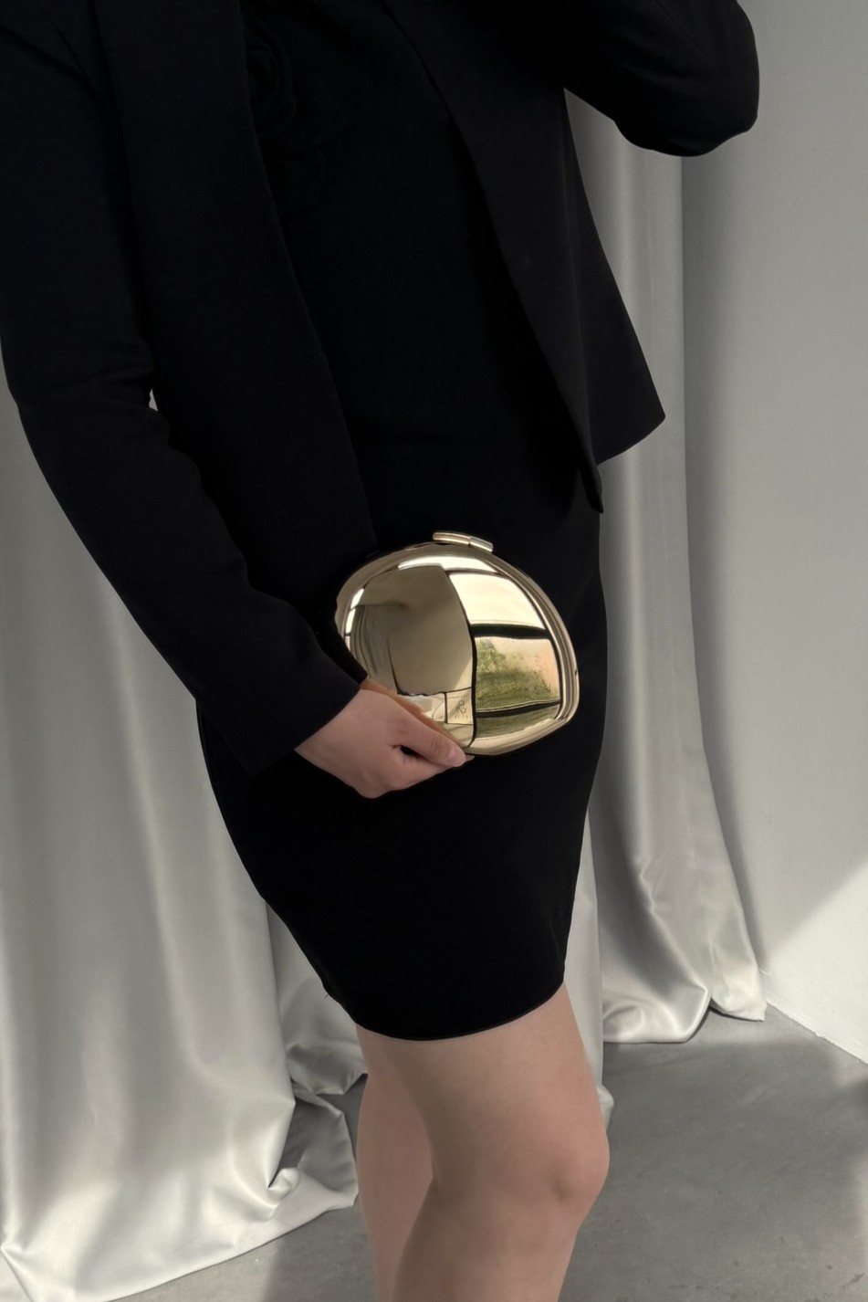 Damla Aynalı Model Kadın Abiye Çanta Hannah Gold