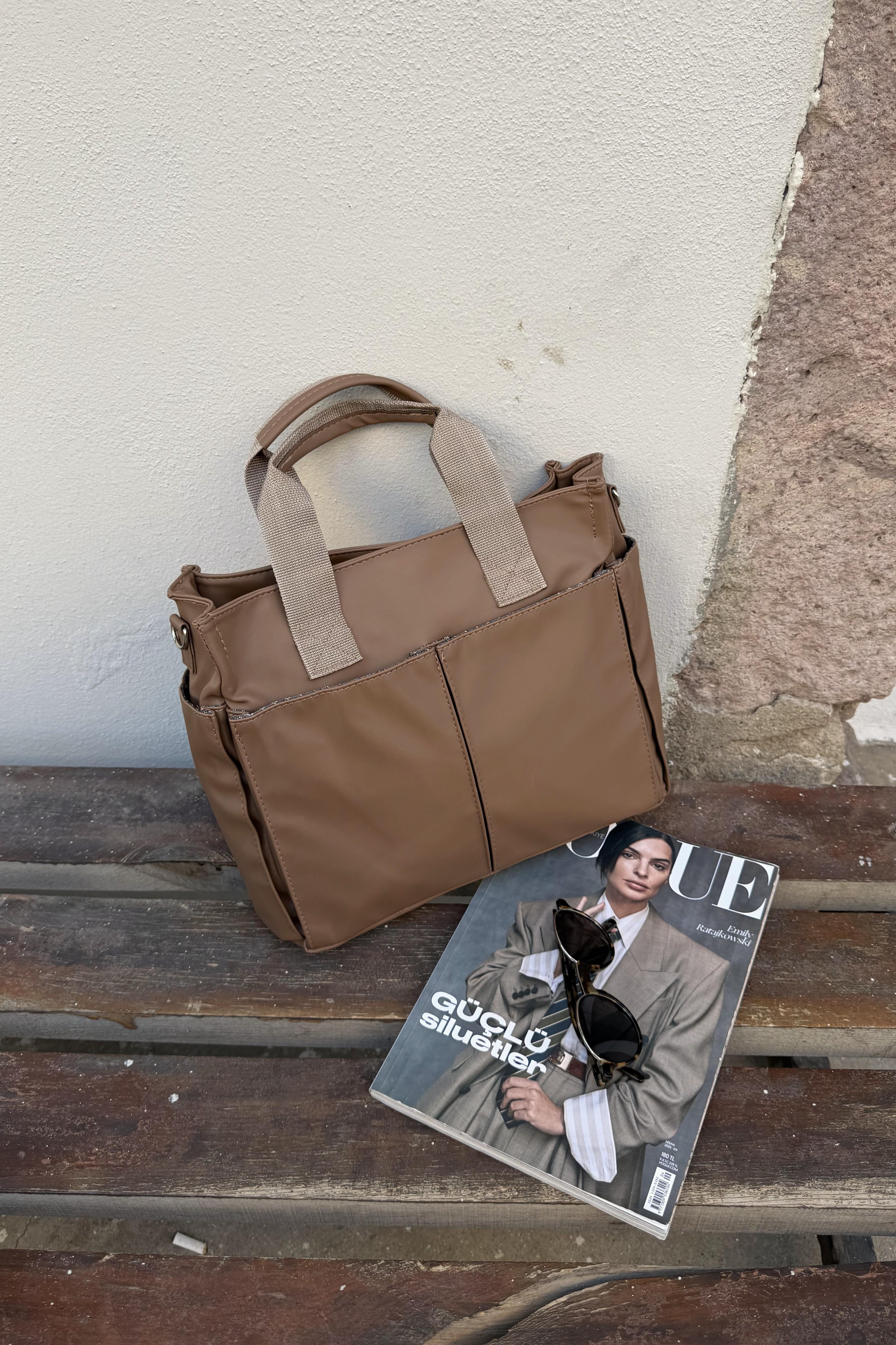 Çok Gözlü Kadın Shopper Çanta Woen ST0019 - Vizon