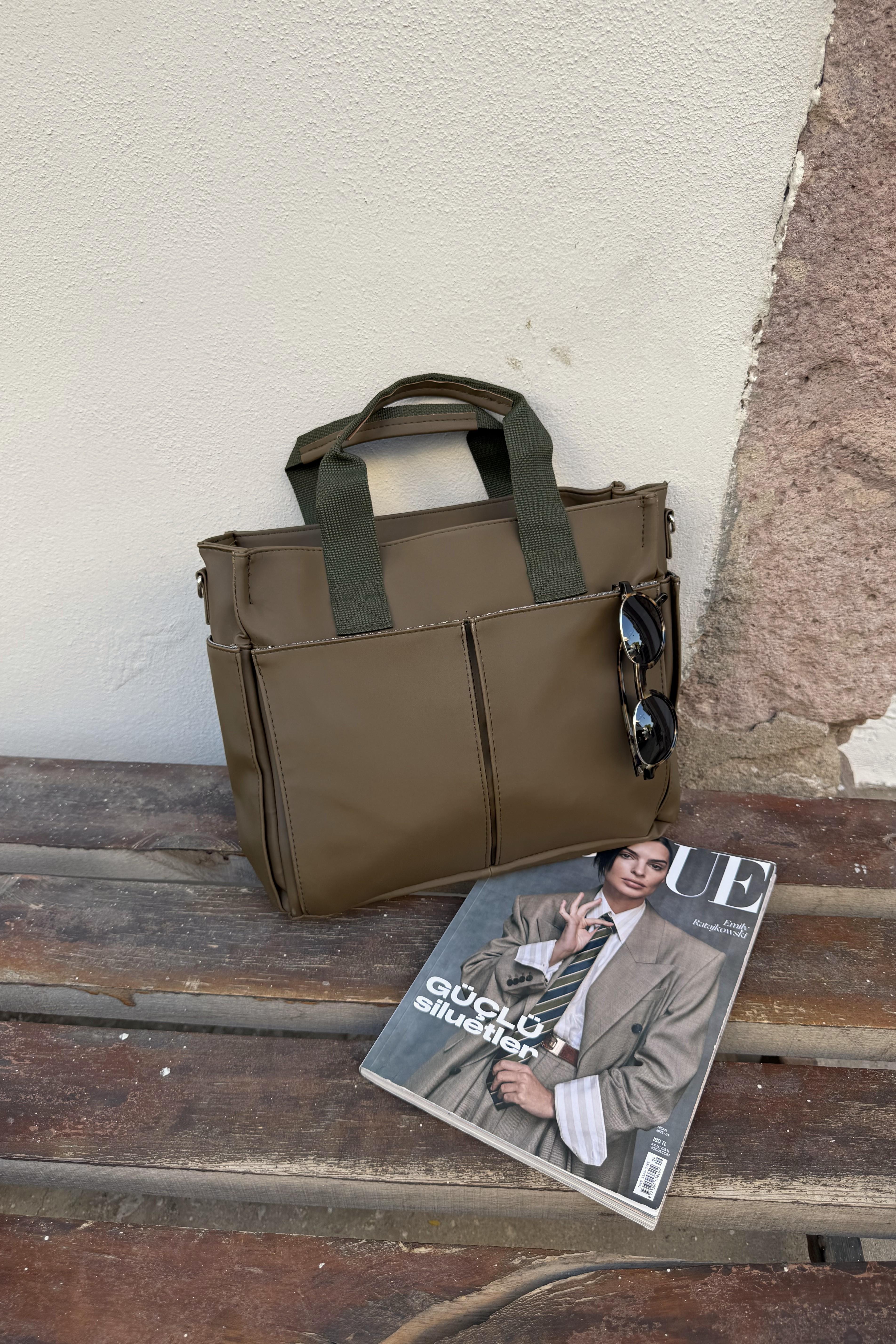 Çok Gözlü Kadın Shopper Çanta Woen ST0019 - Haki
