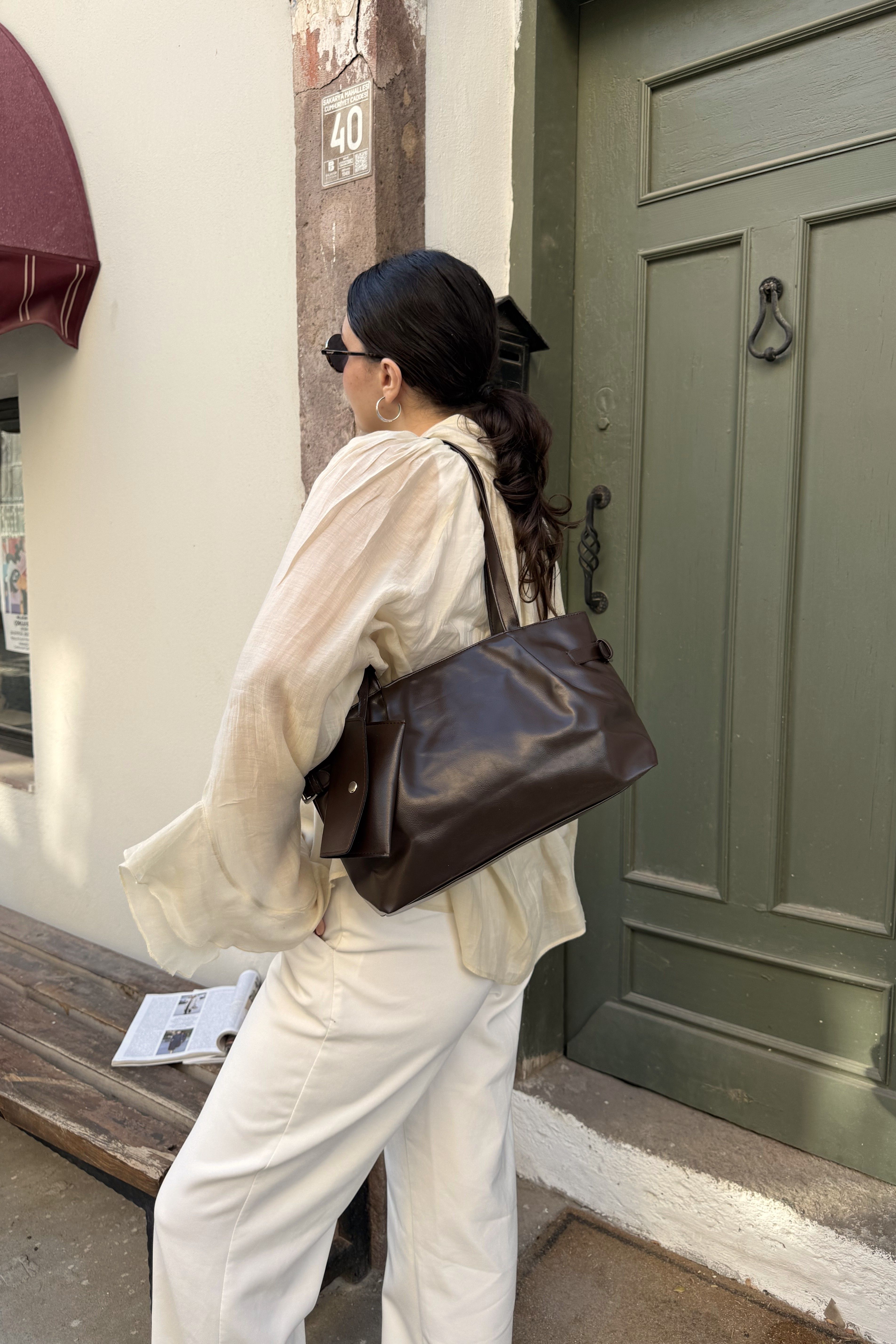 Charmlı Vintage Kadın Kol Çanta Eslong ST0026