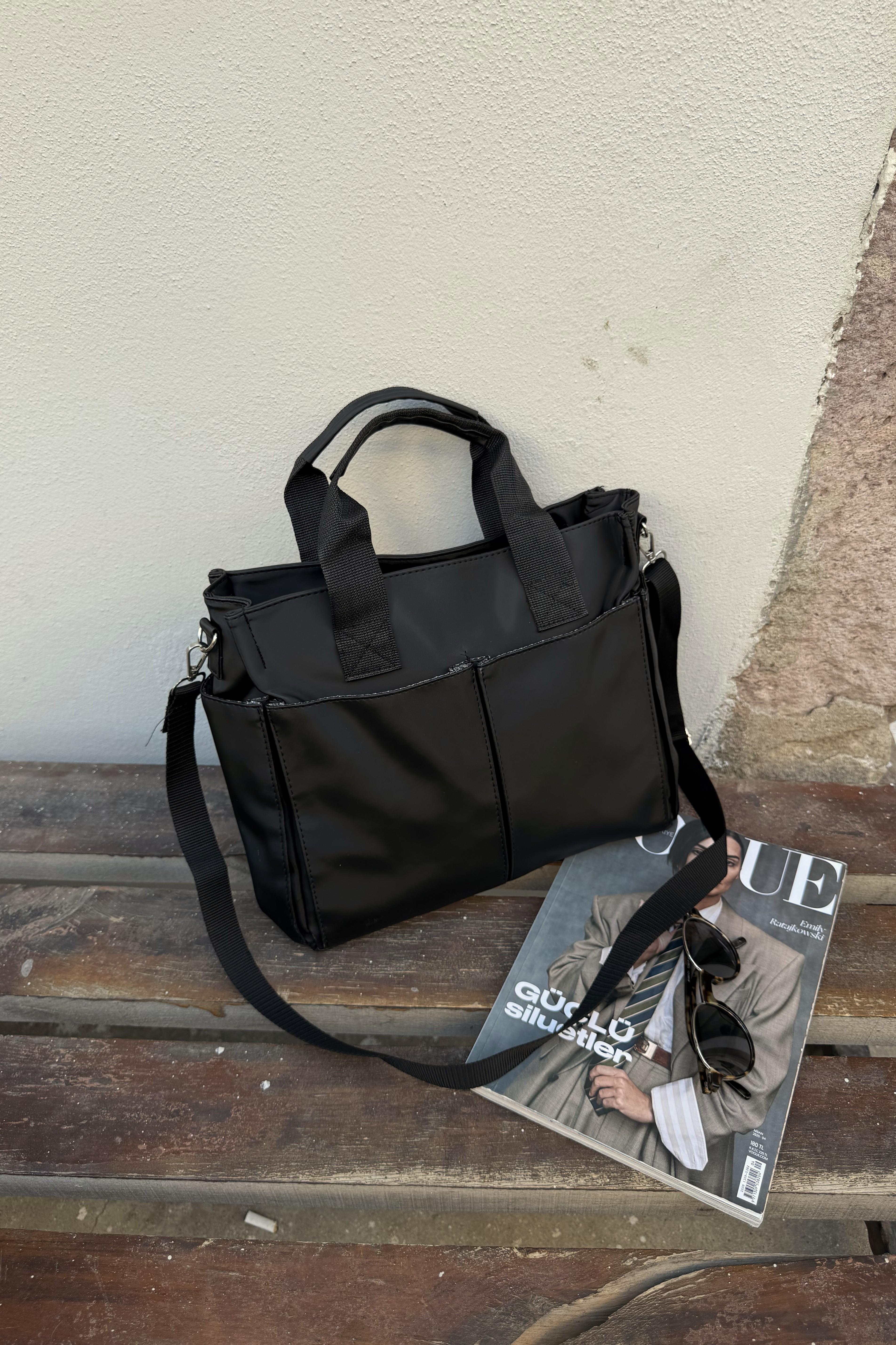 Çok Gözlü Kadın Shopper Çanta Woen ST0019 - Siyah