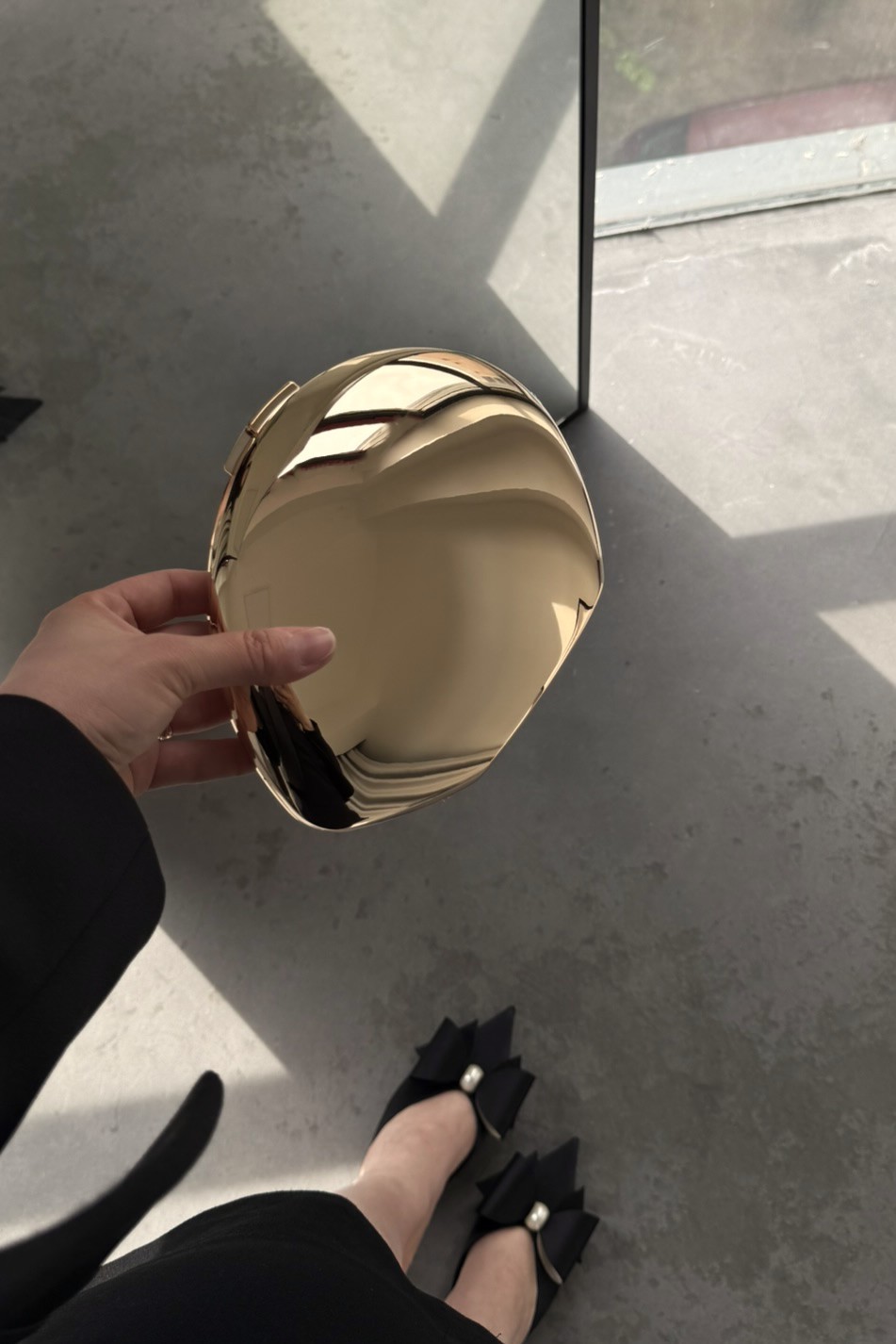 Damla Aynalı Model Kadın Abiye Çanta Hannah Gold