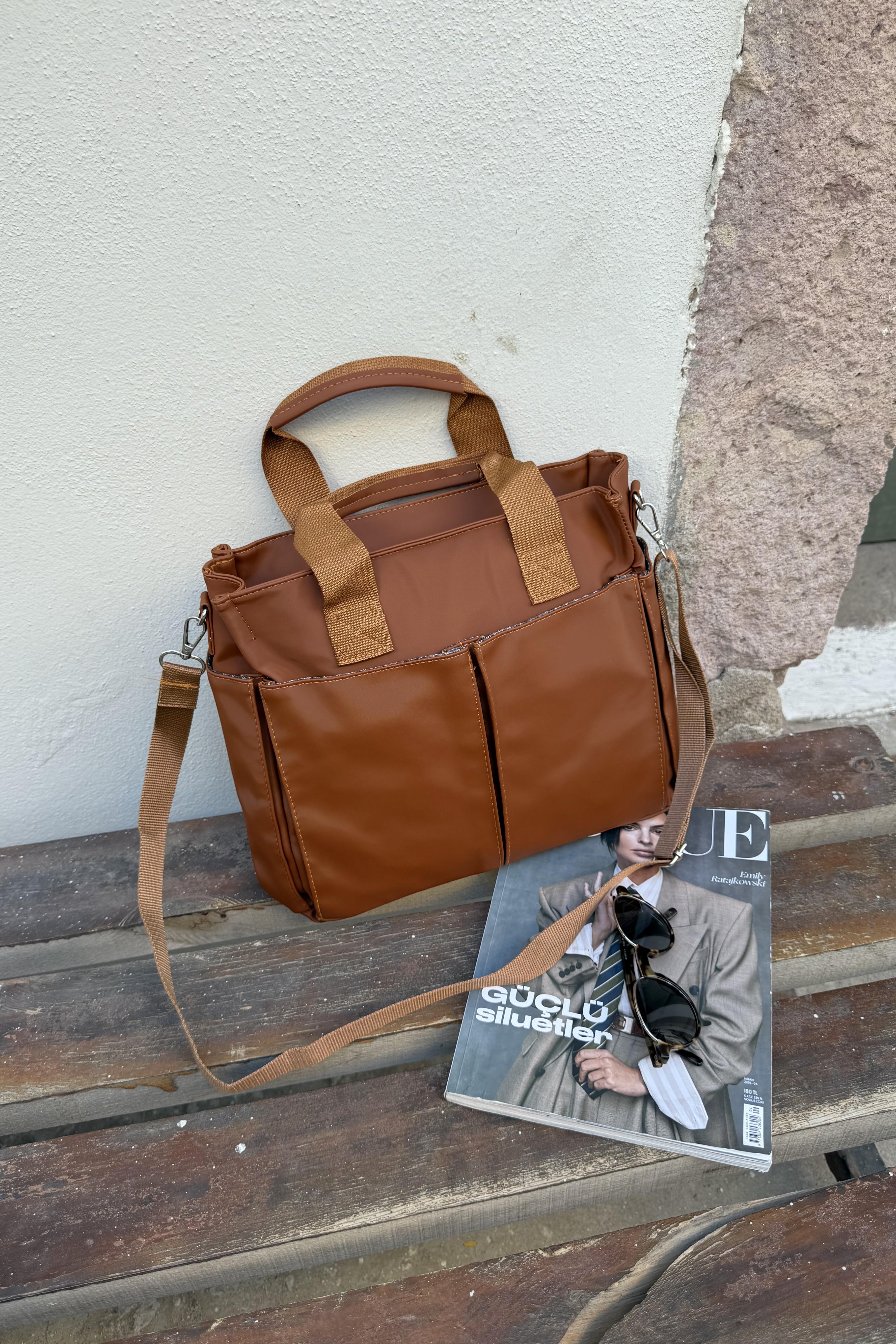 Çok Gözlü Kadın Shopper Çanta Woen ST0019 - Taba