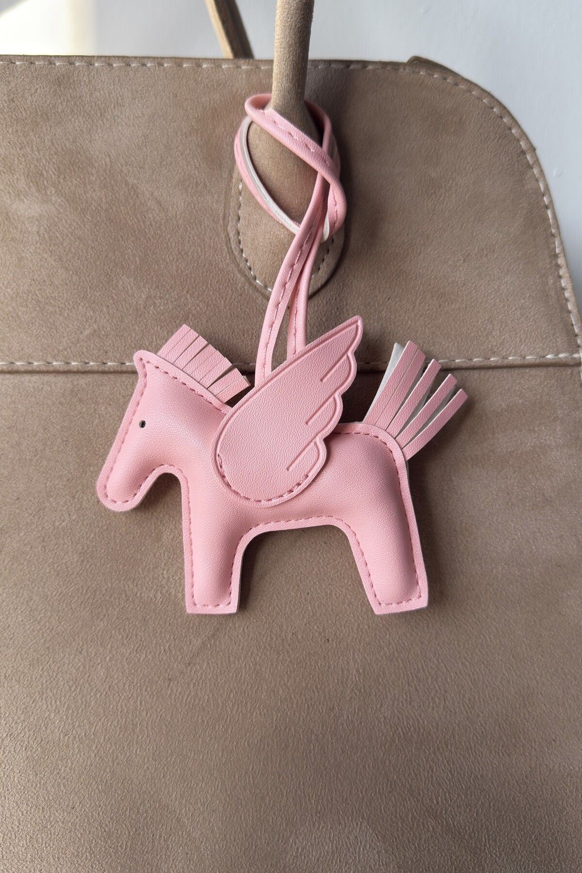 Horse Charm Anahtarlık Aksesuar Kanatlı Pembe