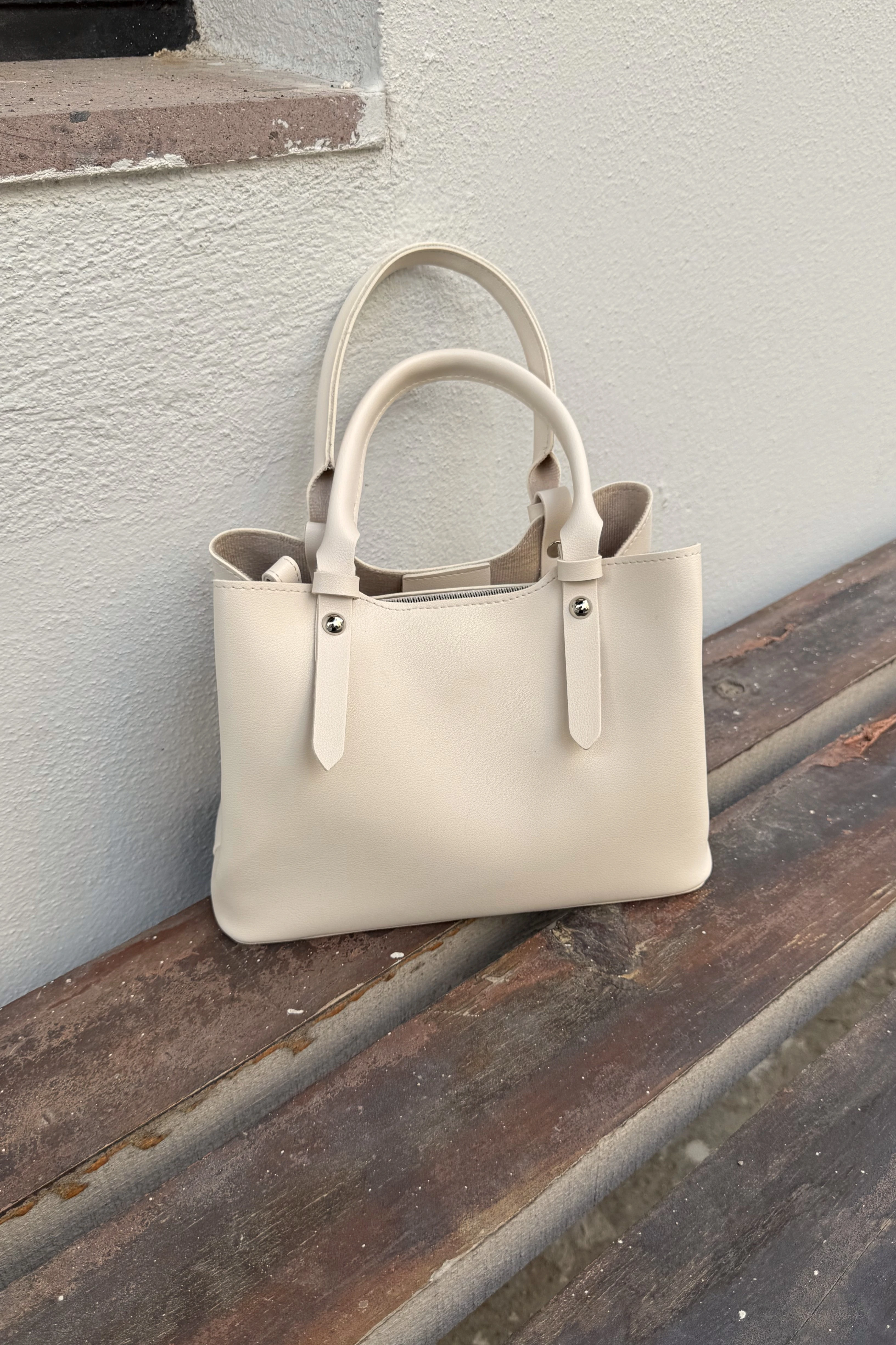 Basic Kadın El ve Omuz Çanta Citta ST0033 - Krem