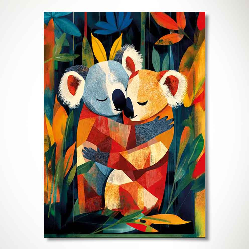 “Love Koalas 2 – Soyut Renkli Modern Sanat Tablosu”  TB_00027