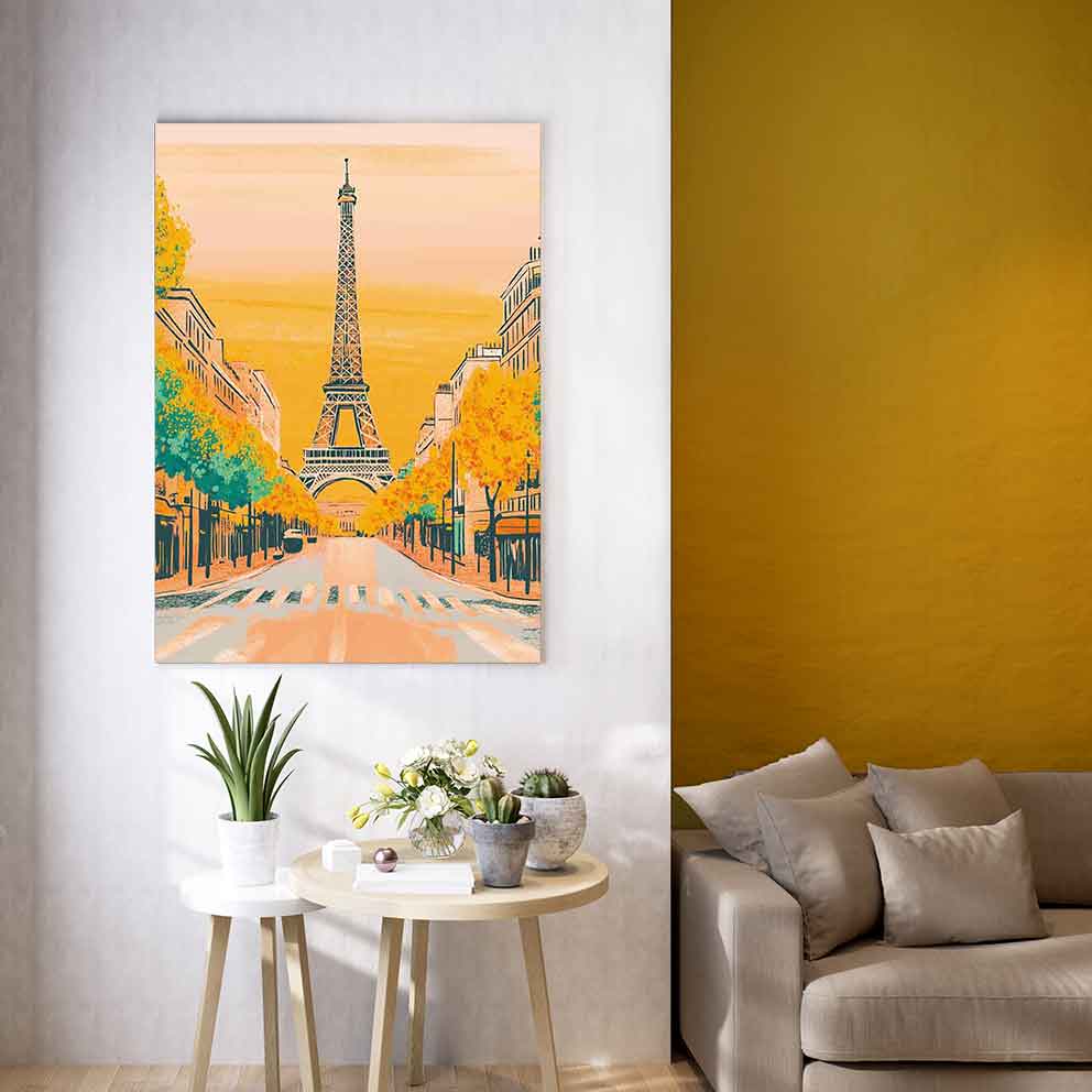 “Renkli Paris 2 – Aşk Şehri Temalı Dekoratif Sanat Tablosu” TB_00050