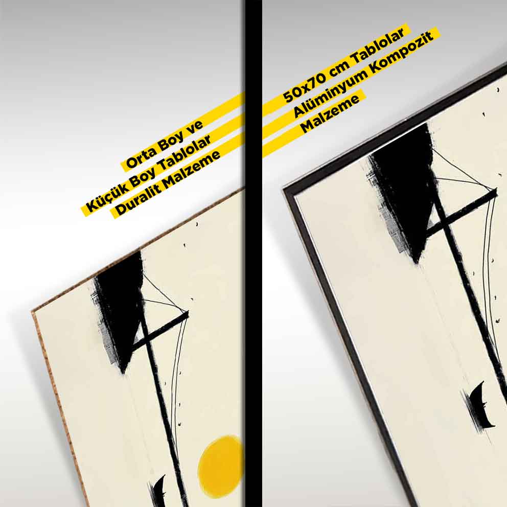 “Sessiz Nehir – Minimal Köprü ve Tekne Temalı Duvar Tablosu” TB_00062