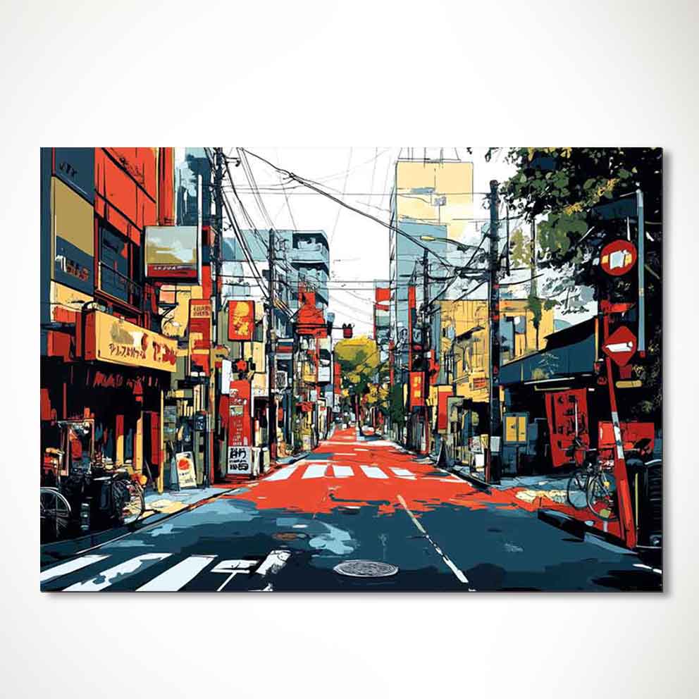 “Japonya Şehir Sokakları 4 – Japon Kültürü Temalı Dekoratif Duvar Tablosu” TB_00060